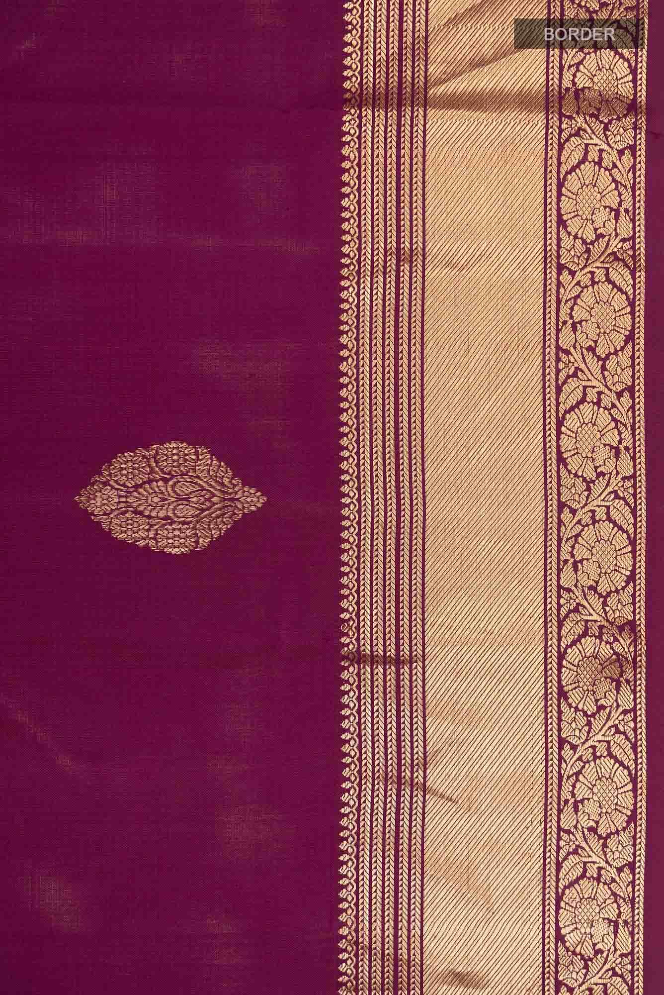 Burgundy Kanchipuram Silk Saree