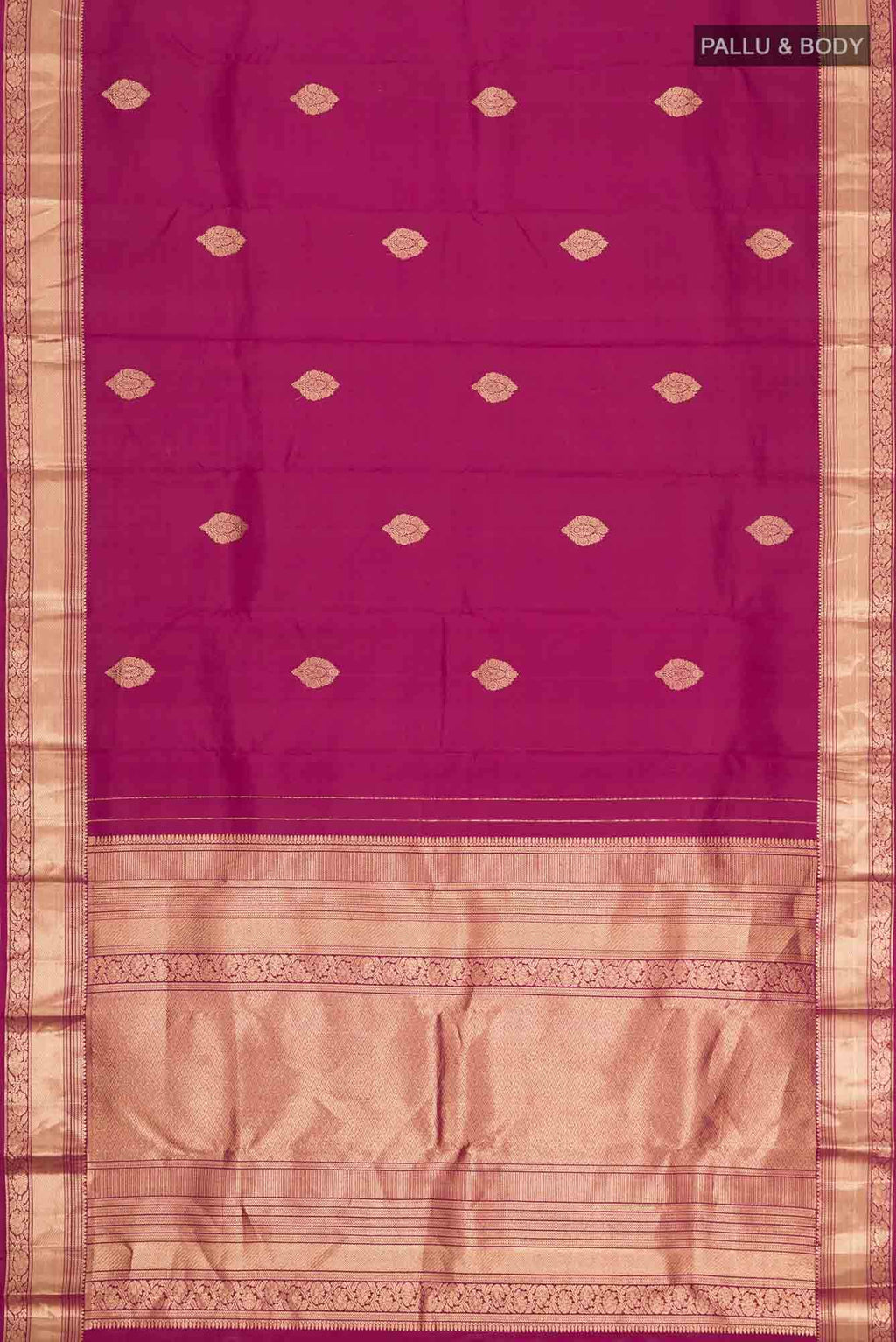 Burgundy Kanchipuram Silk Saree