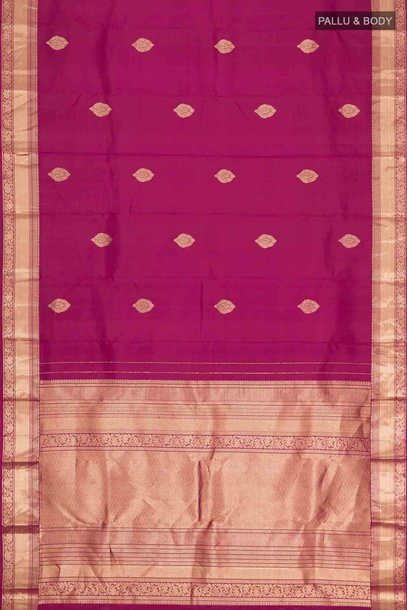 Burgundy Kanchipuram Silk Saree