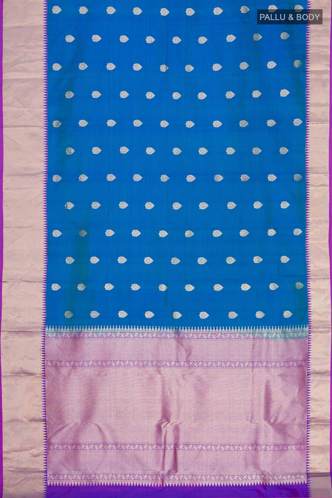 Blue Kanchipuram Silk Saree