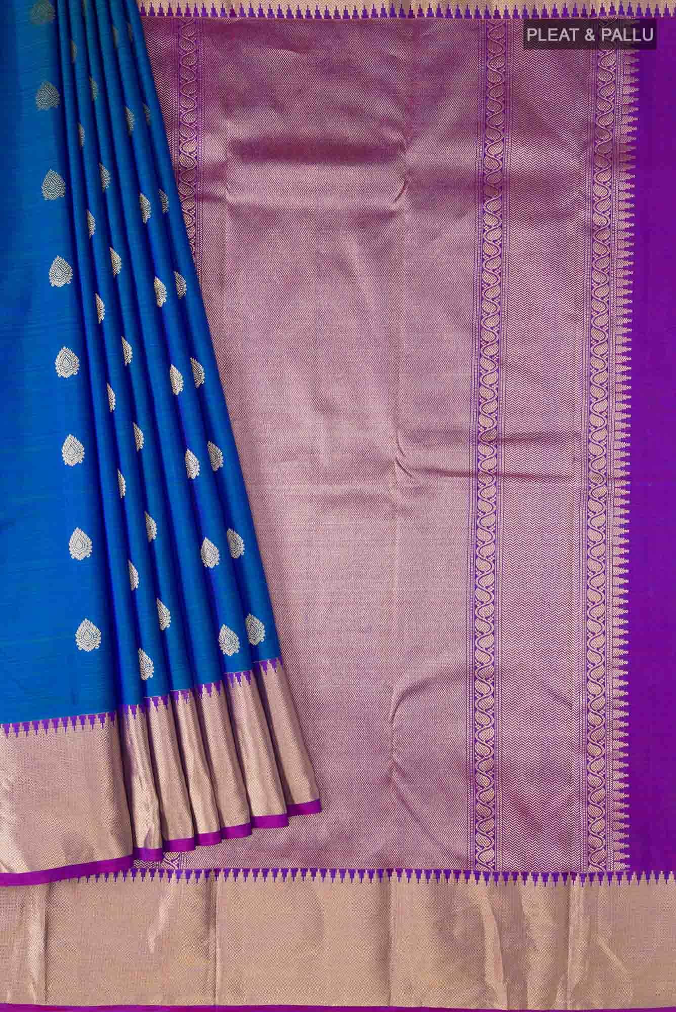 Blue Kanchipuram Silk Saree