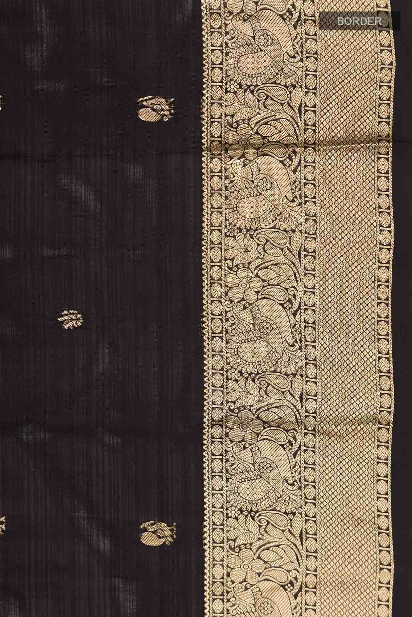 Black Kanchipuram Silk Saree