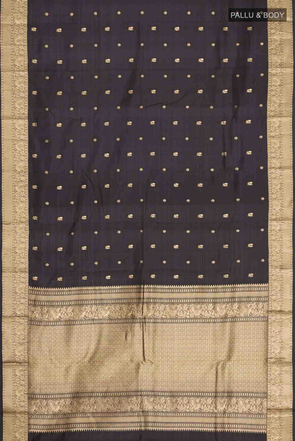 Black Kanchipuram Silk Saree