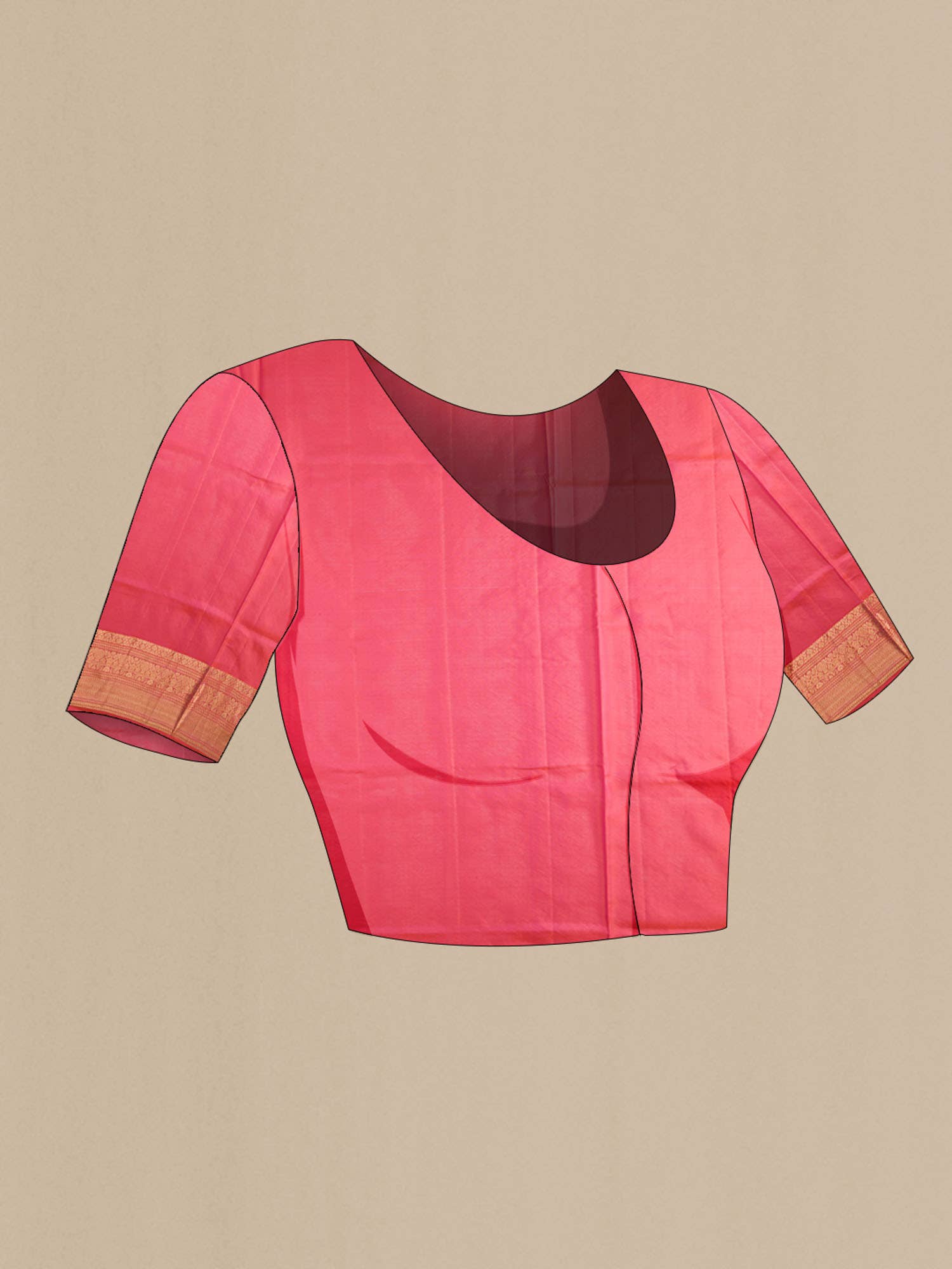 Orange with Pink Dual Tone Soft Silk Saree