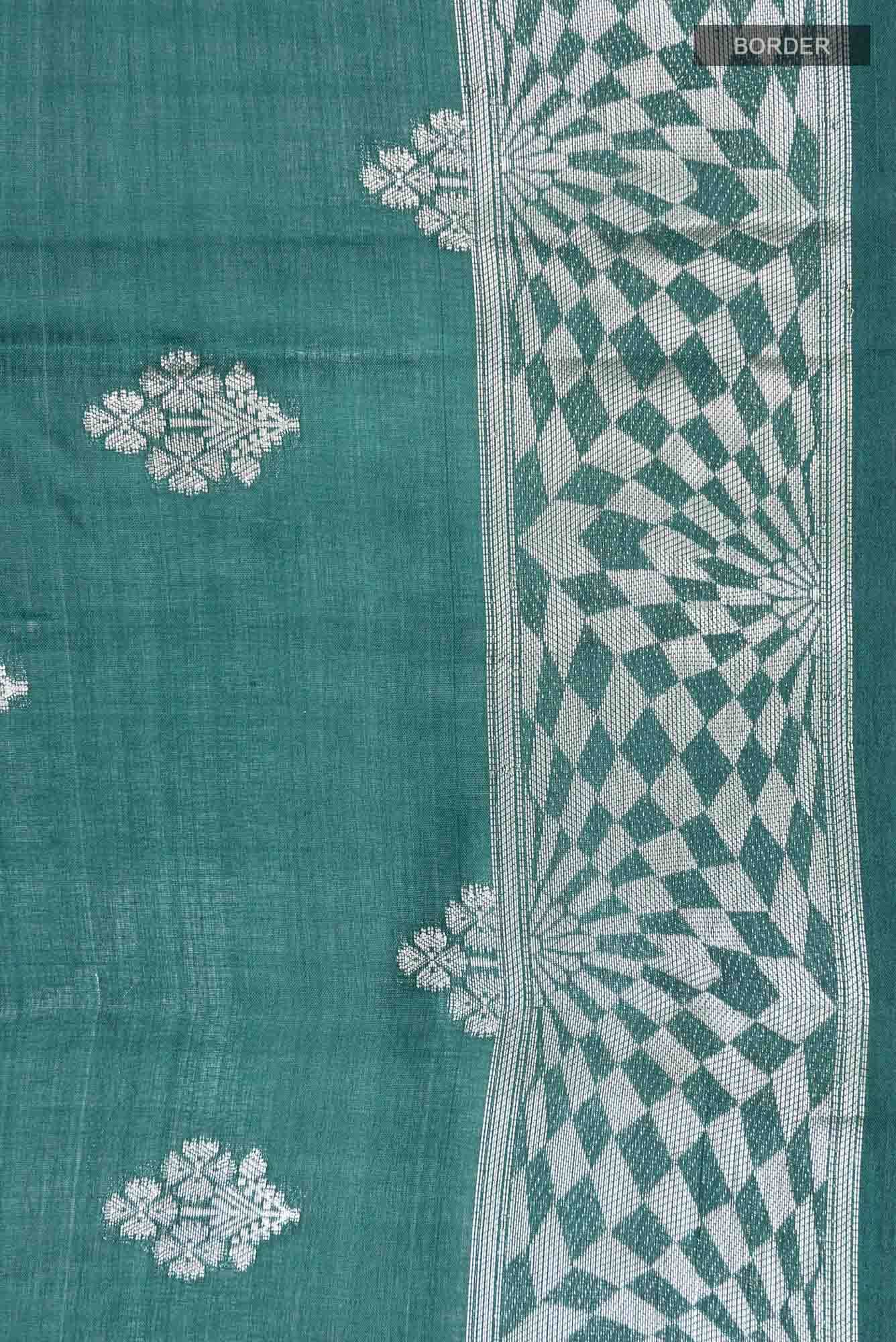 Green Banarasi Tussar Silk Saree