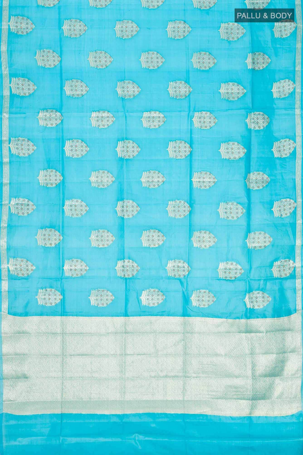 Blue Banarasi Tussar Silk Saree