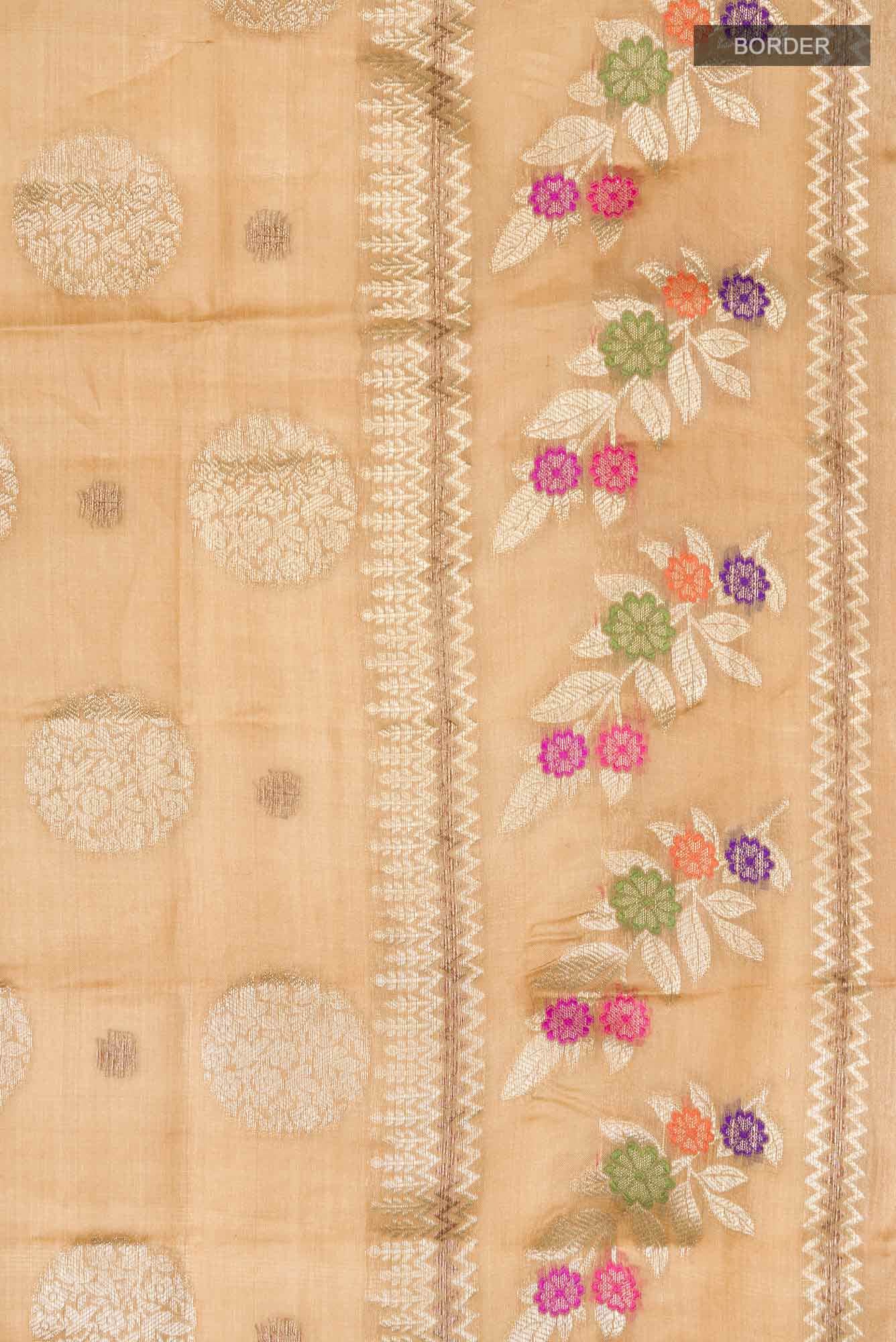 Gold Banarasi Tussar Silk Saree