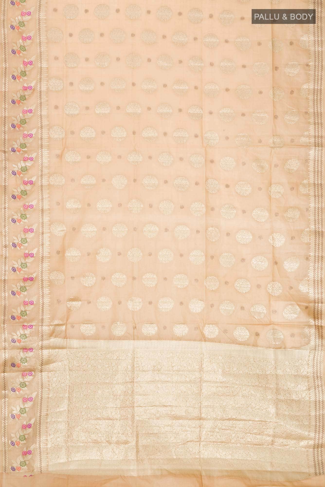 Gold Banarasi Tussar Silk Saree