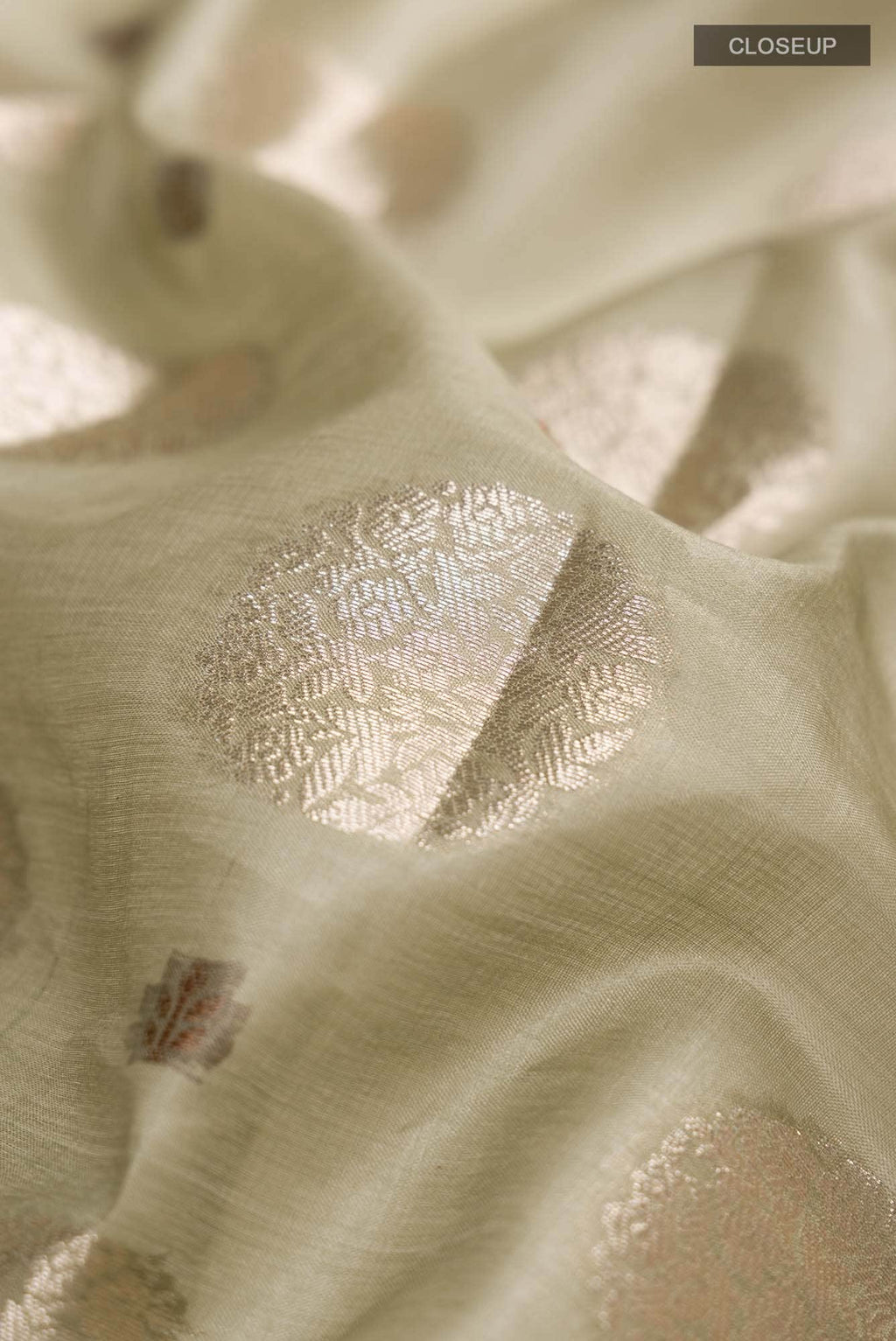 Beige Banarasi Raw Silk Saree