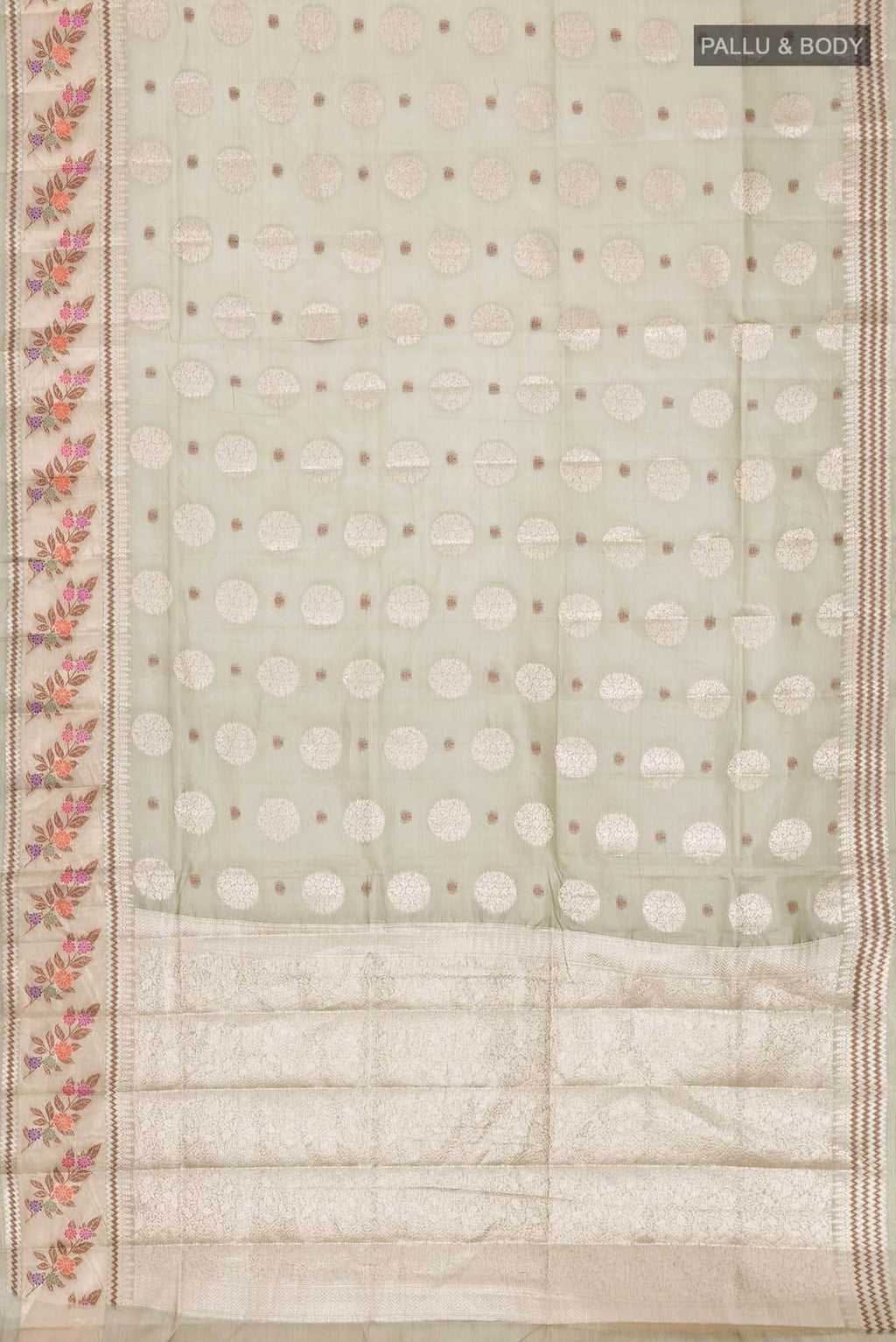 Beige Banarasi Raw Silk Saree