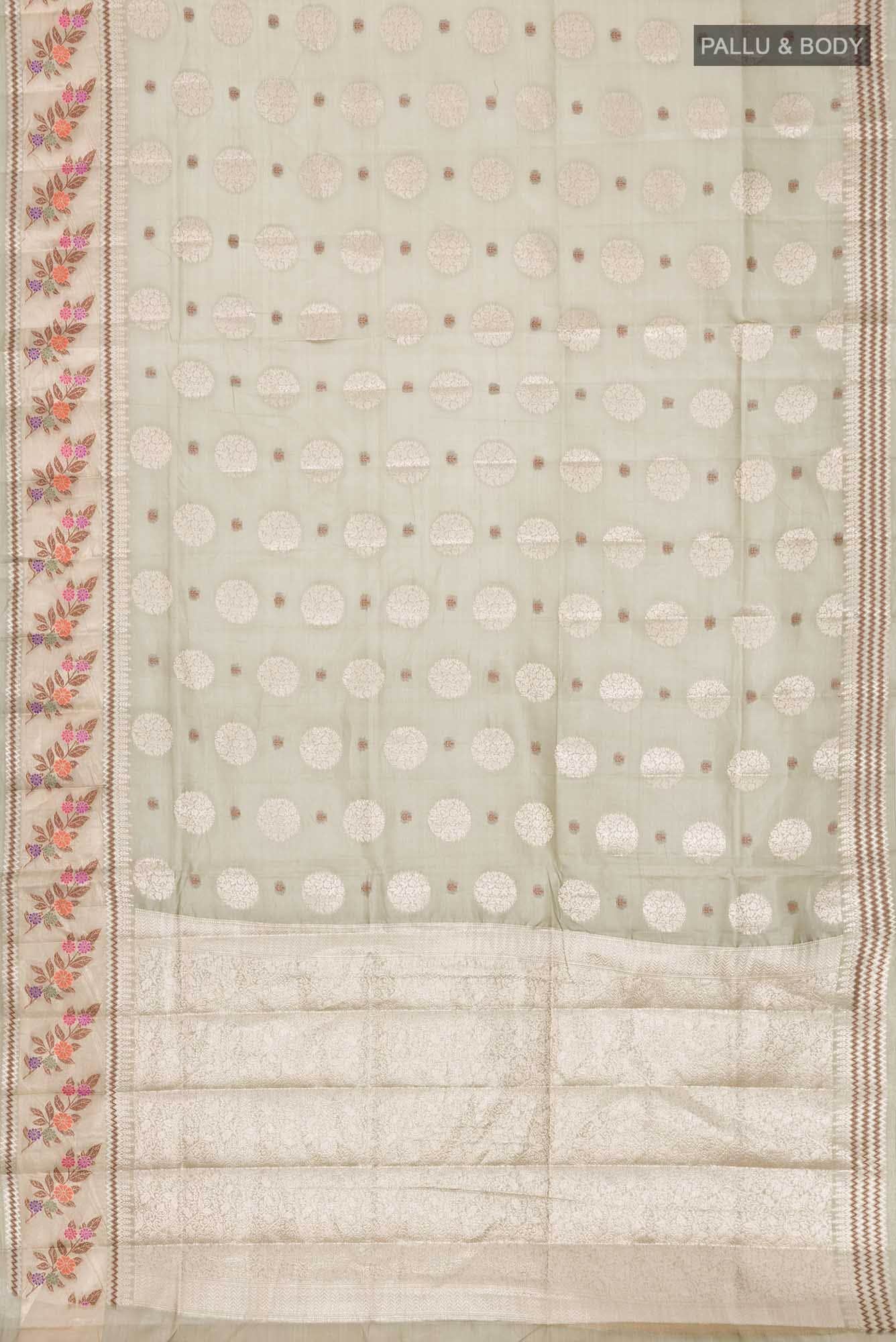 Beige Banarasi Raw Silk Saree