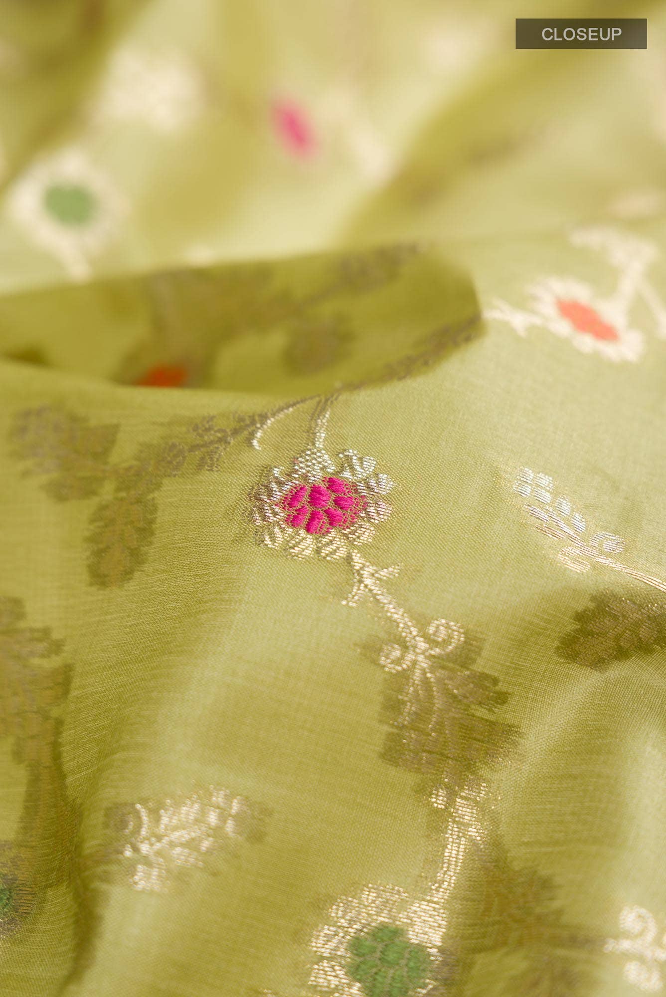 Beige Banarasi Tussar Silk Saree