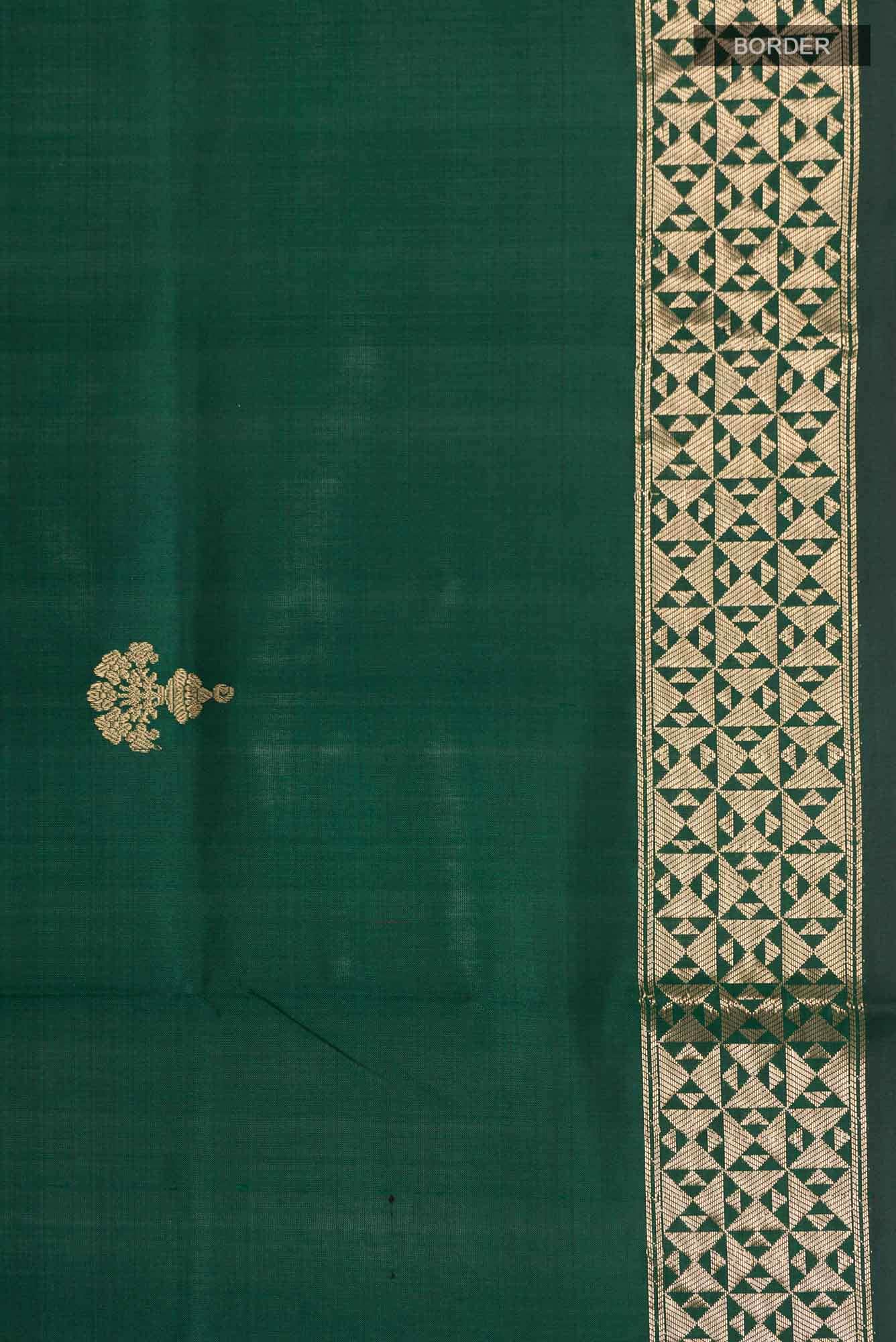 Green Banarasi Katan Silk Saree