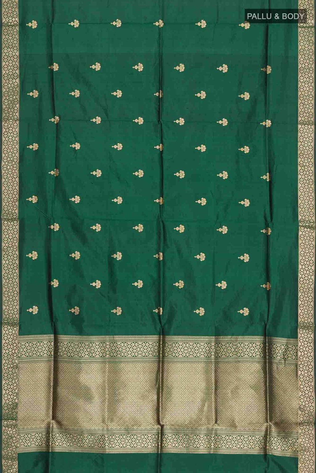 Green Banarasi Katan Silk Saree