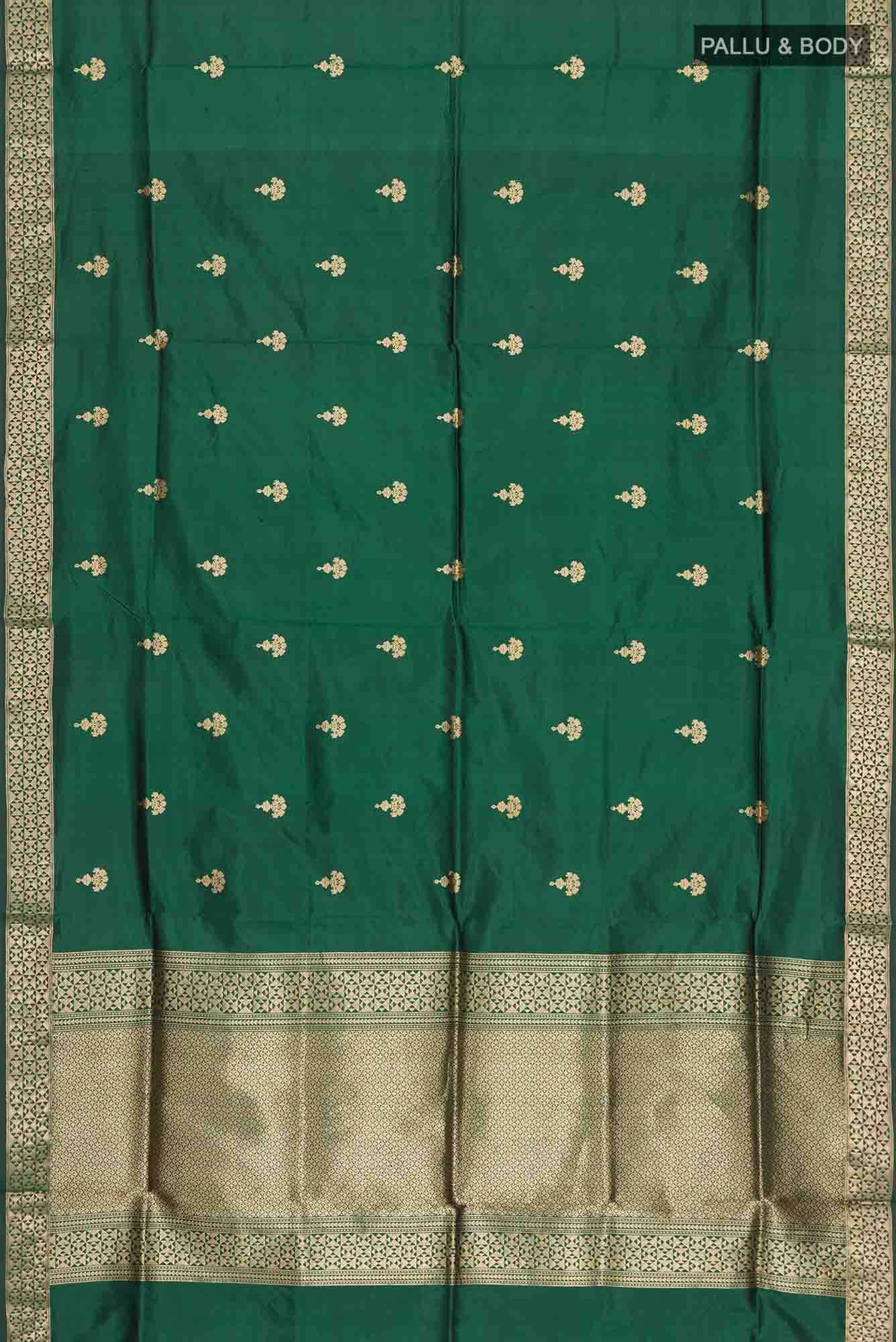 Green Banarasi Katan Silk Saree