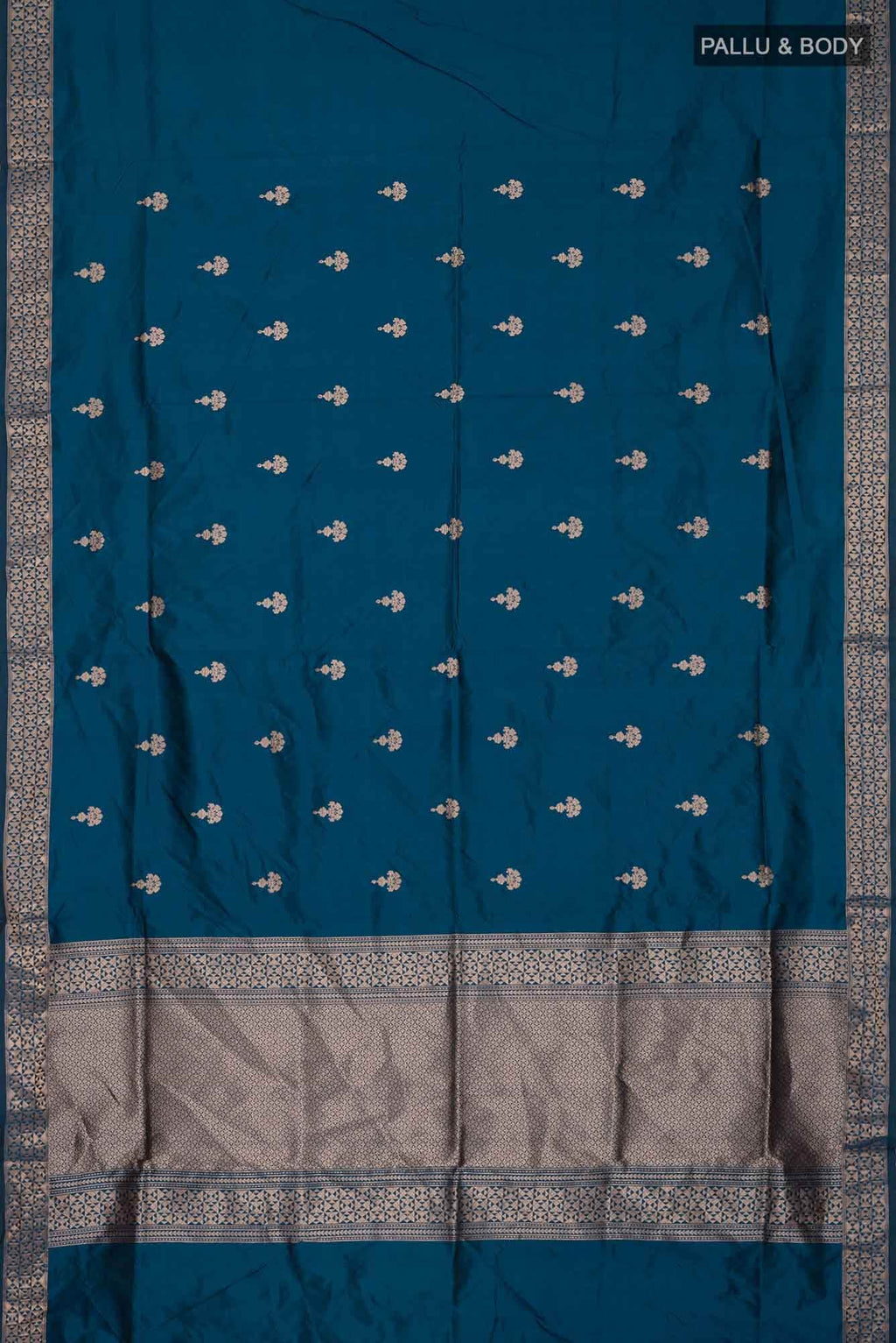 Blue Banarasi Katan Silk Saree