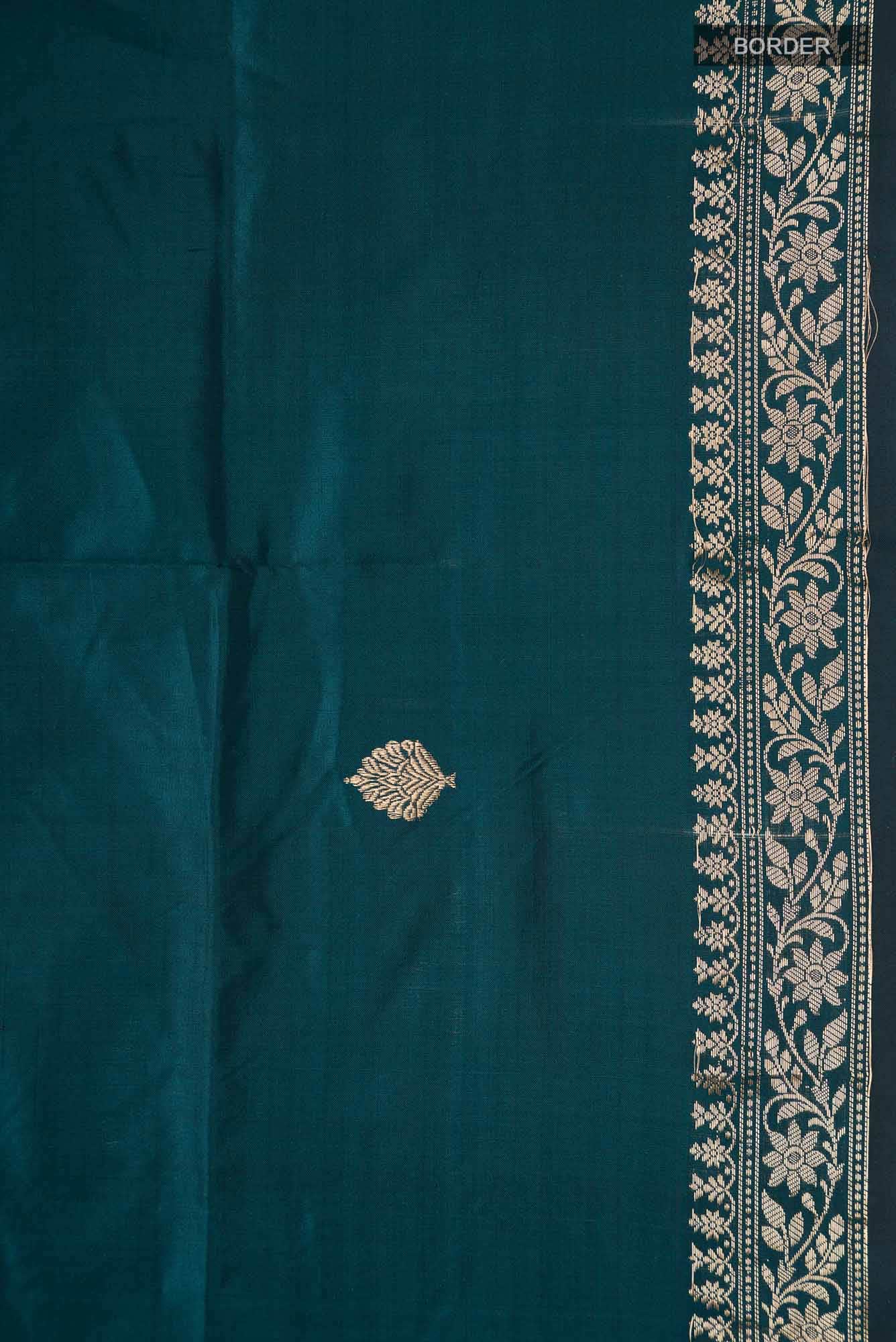 Blue Banarasi Katan Silk Saree