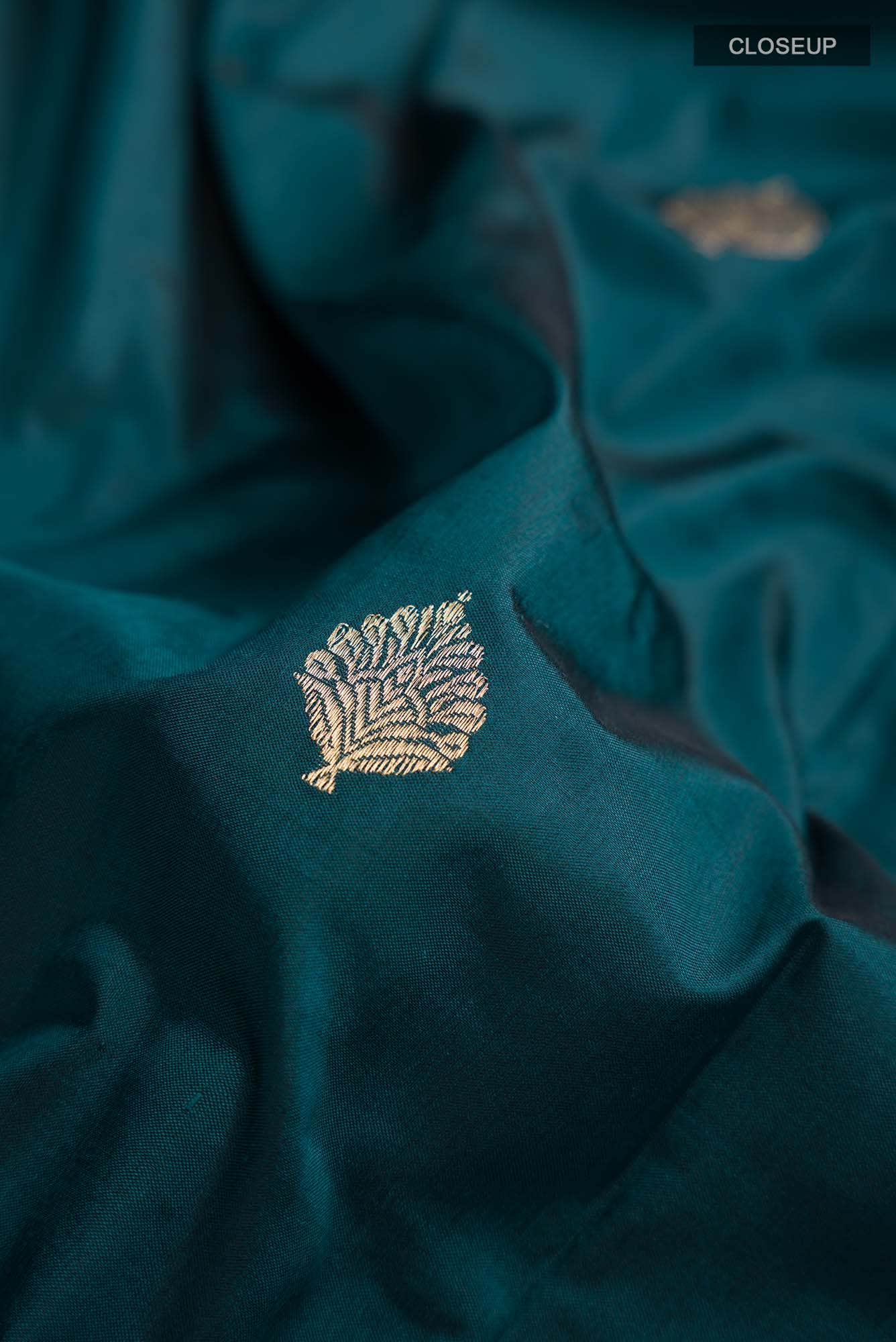 Blue Banarasi Katan Silk Saree