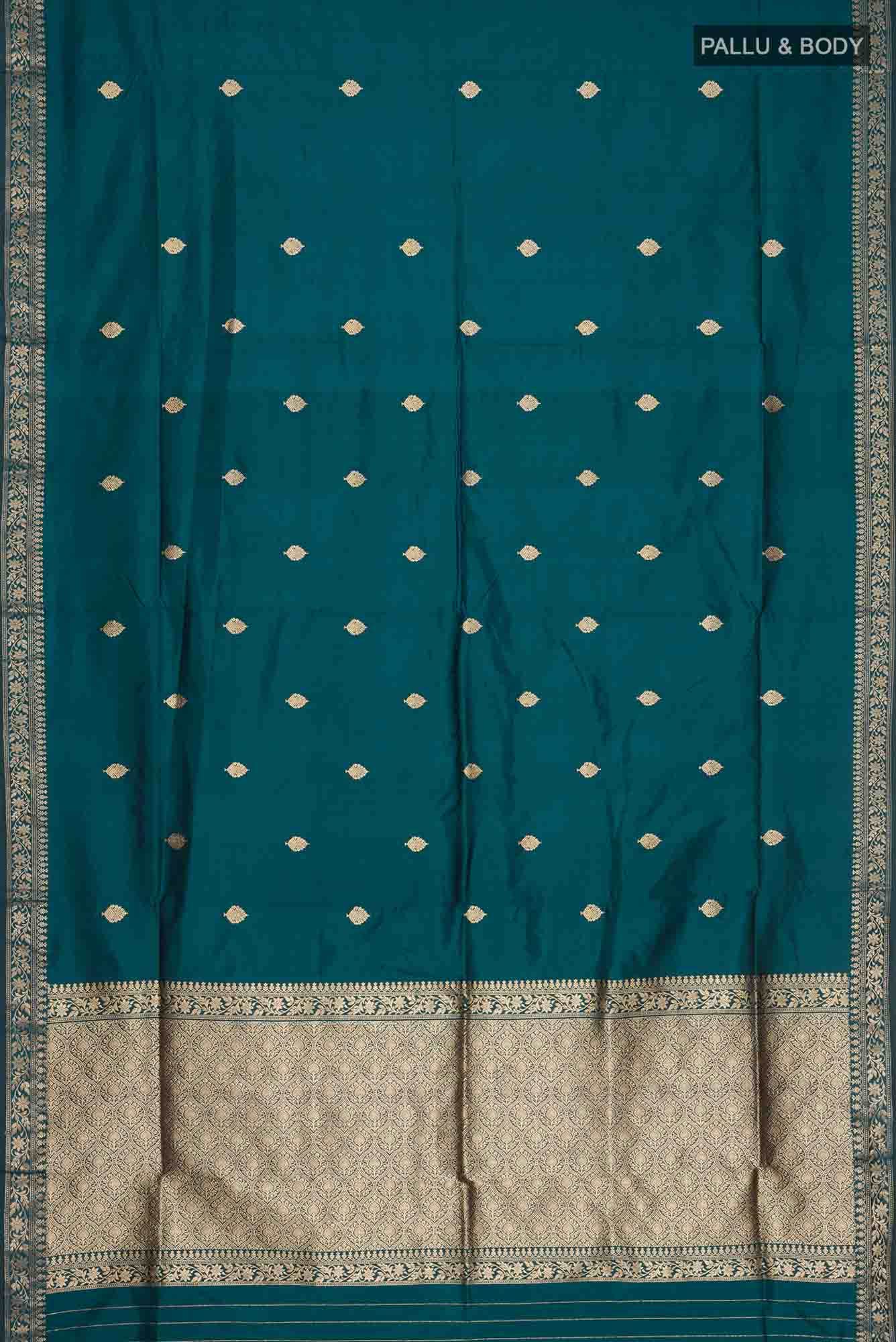 Blue Banarasi Katan Silk Saree