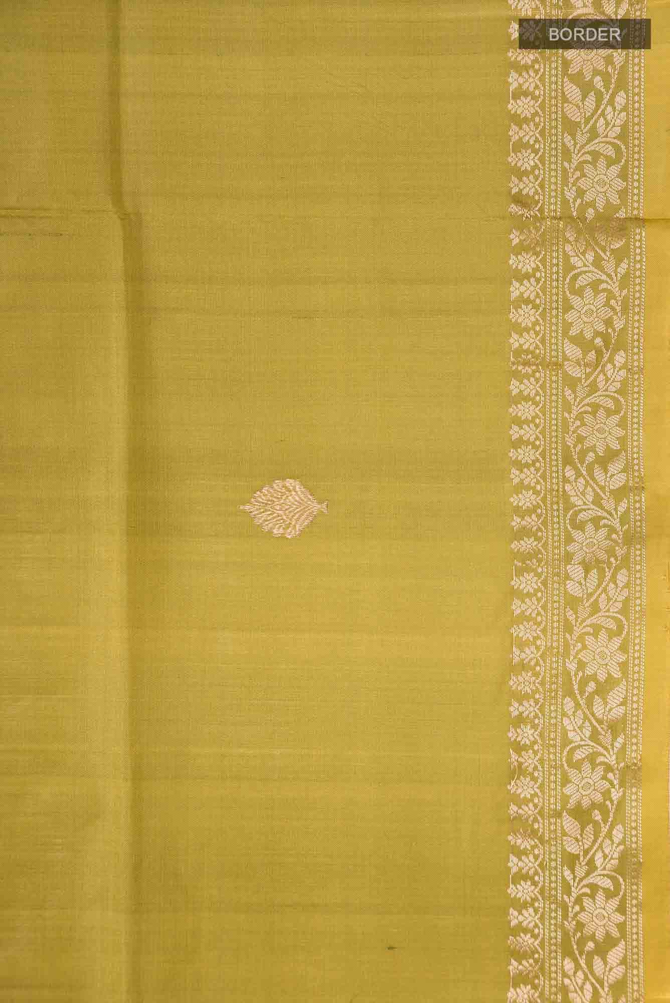 Green Banarasi Katan Silk Saree
