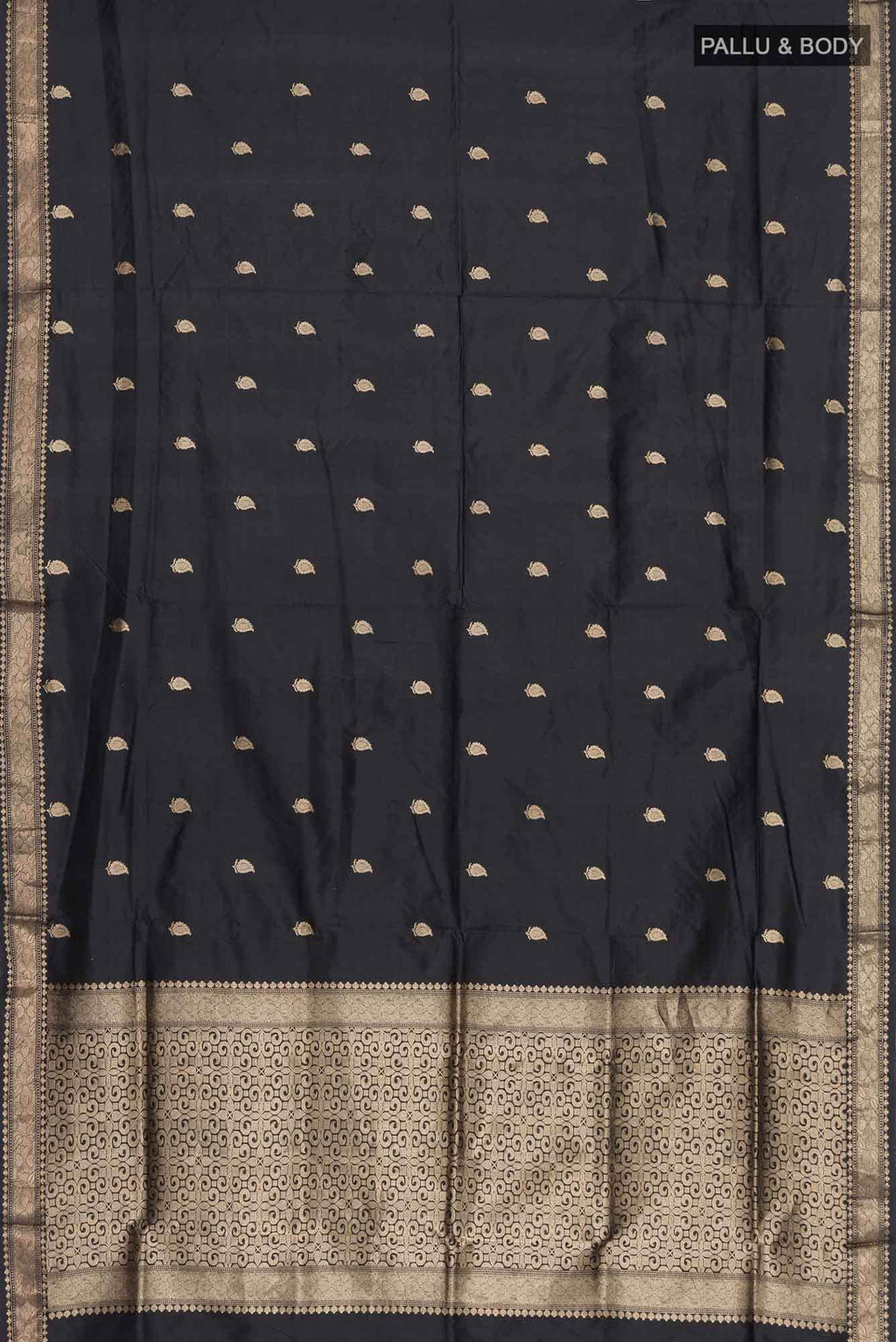 Black Banarasi Katan Silk Saree