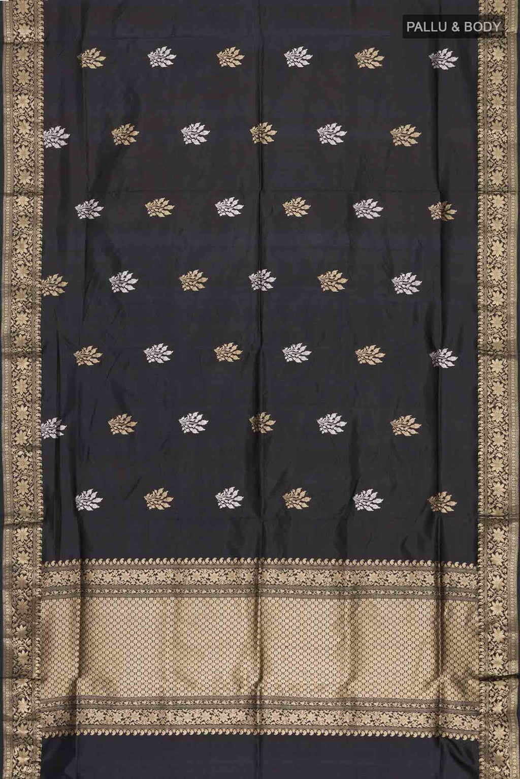 Black Banarasi Katan Silk Saree