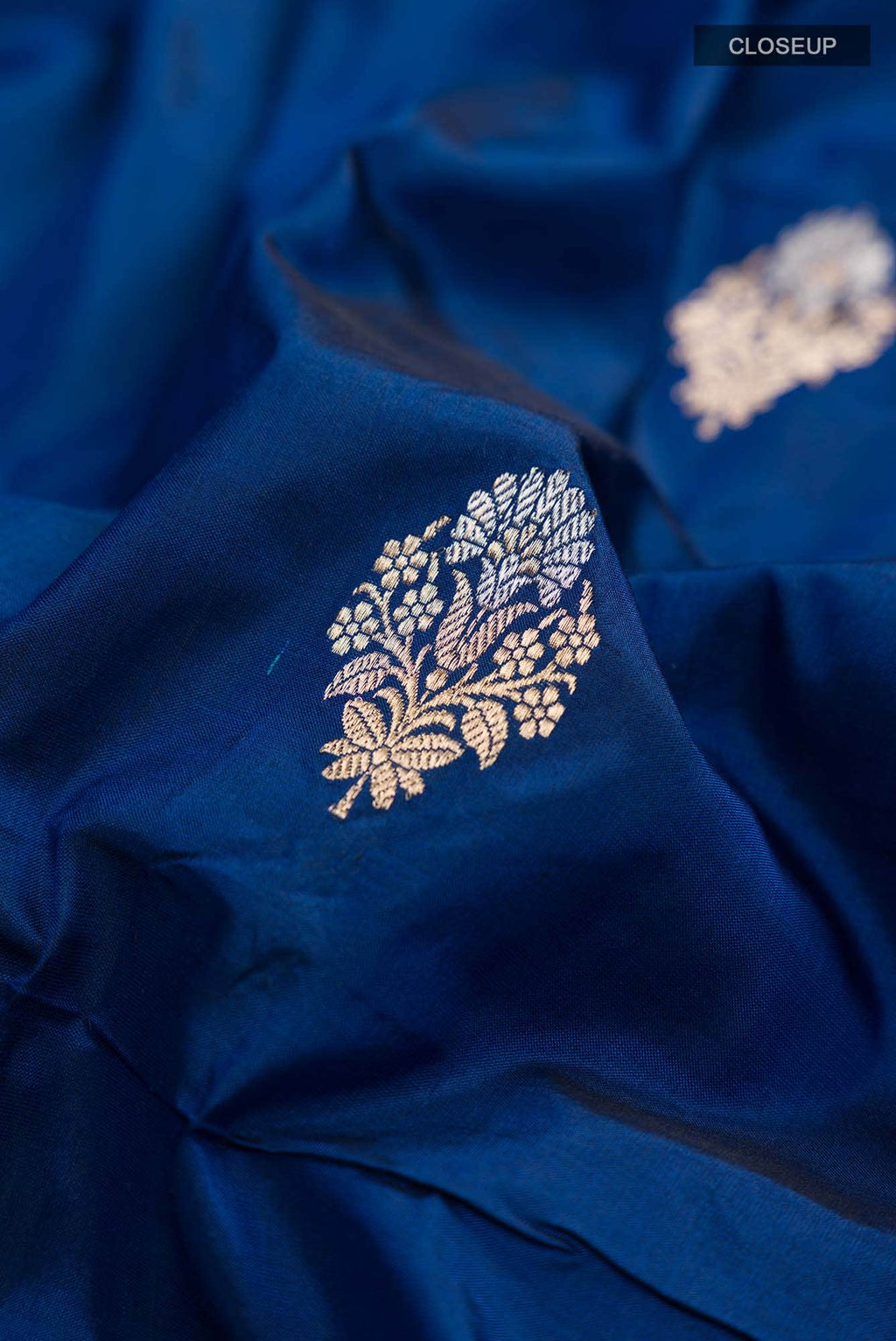 Blue Banarasi Katan Silk Saree