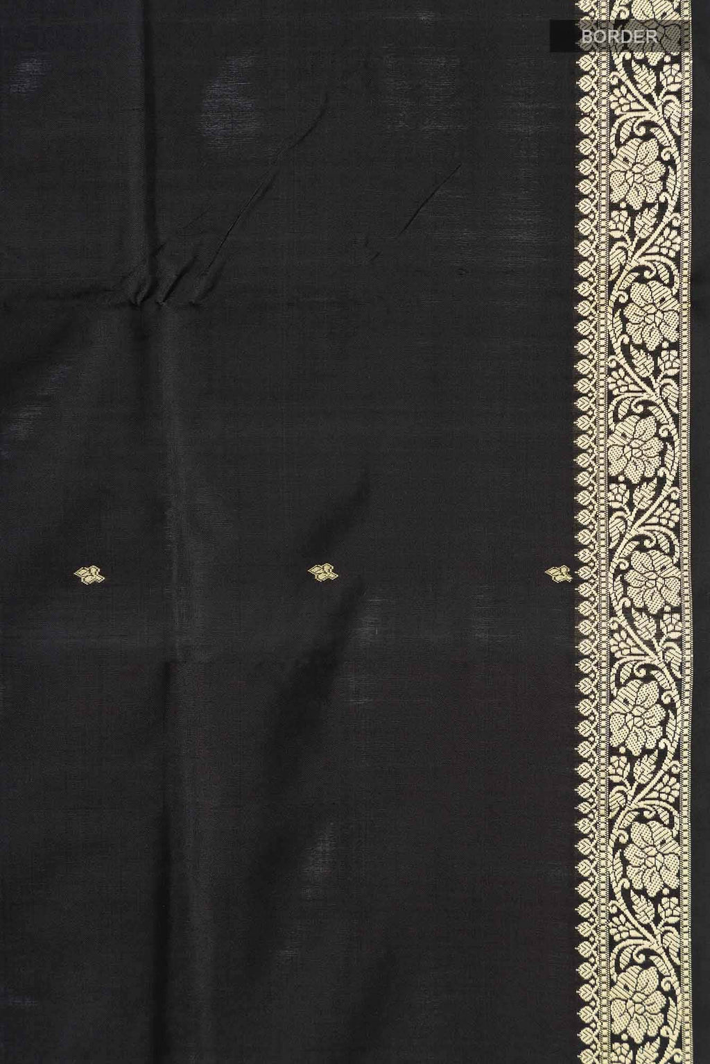 Black Banarasi Katan Silk Saree