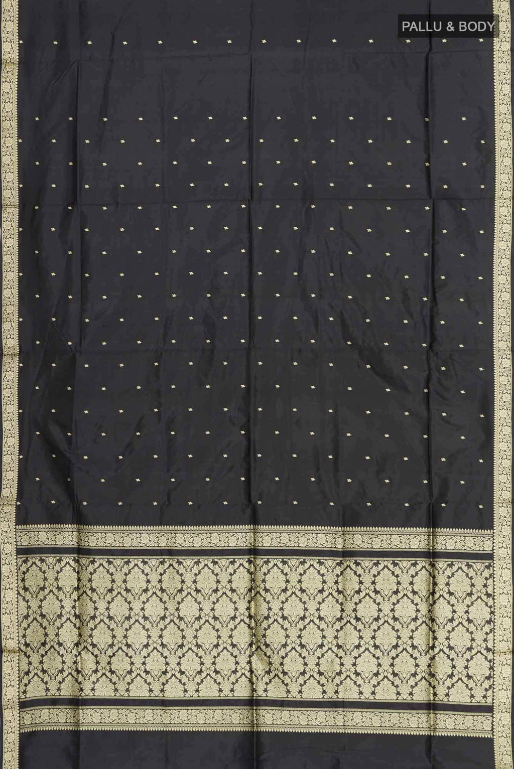 Black Banarasi Katan Silk Saree
