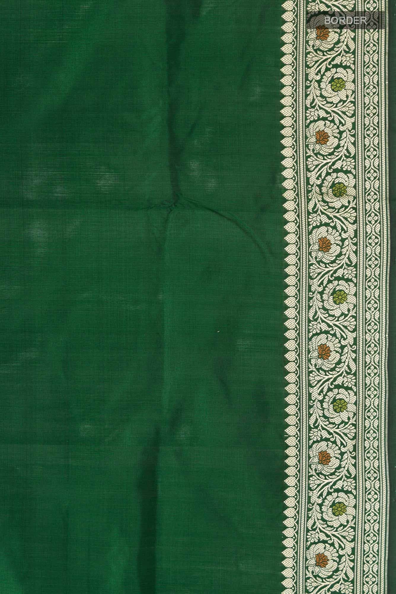 Green Banarasi Katan Silk Saree