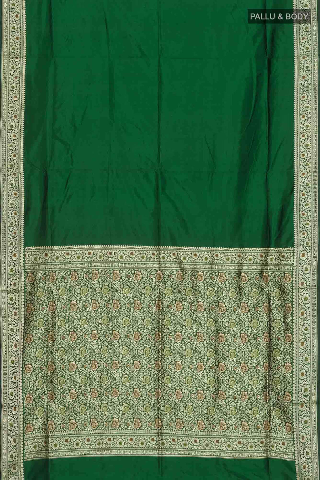 Green Banarasi Katan Silk Saree