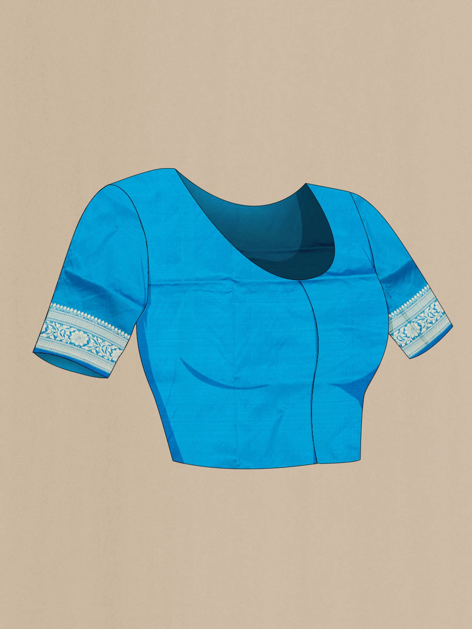 Blue Banarasi Katan Silk Saree
