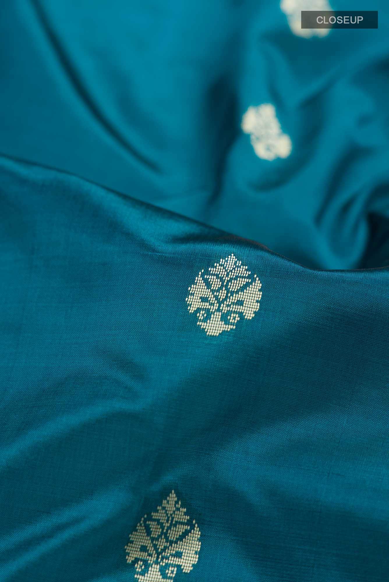 Blue Banarasi Katan Silk Saree
