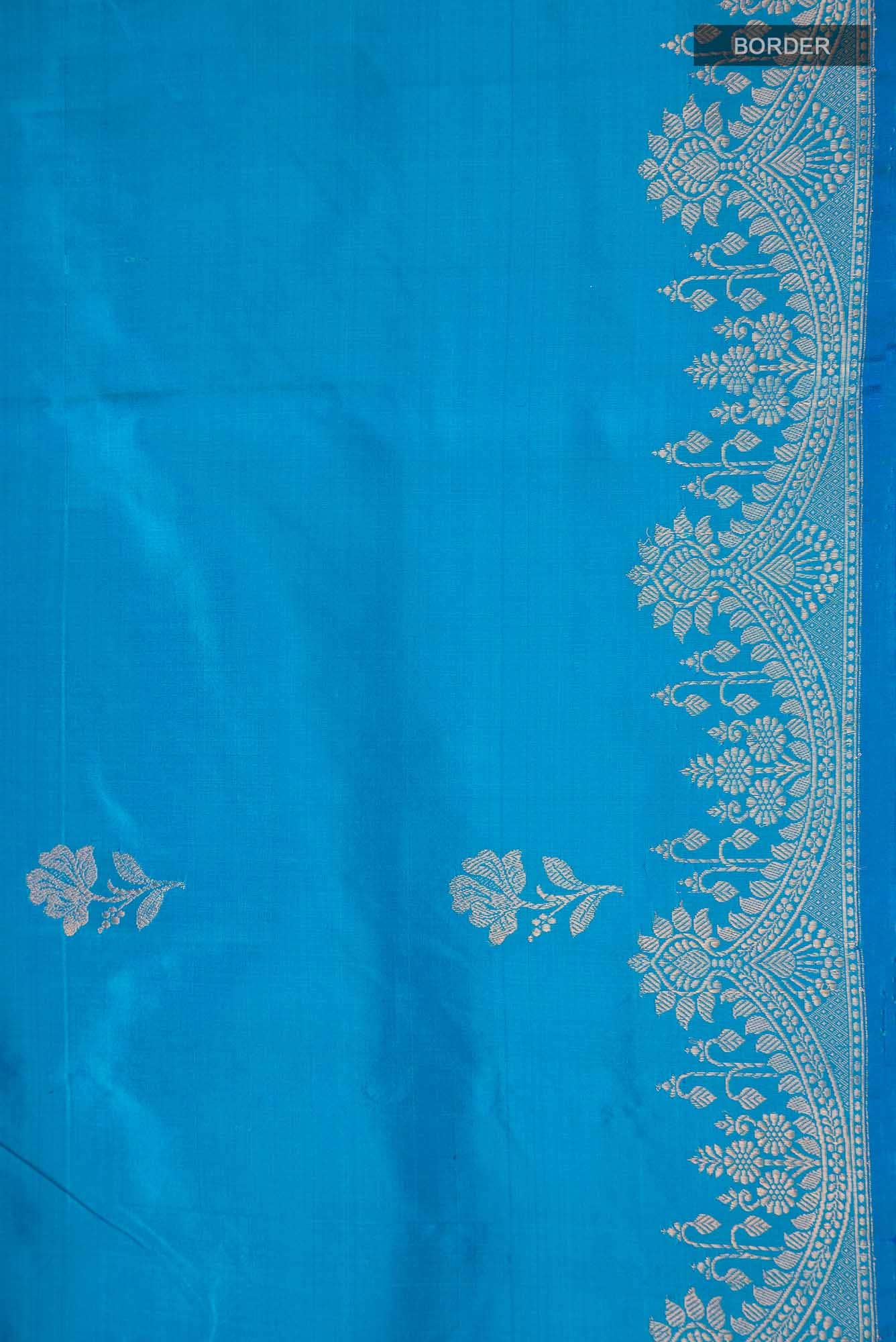 Blue Banarasi Katan Silk Saree