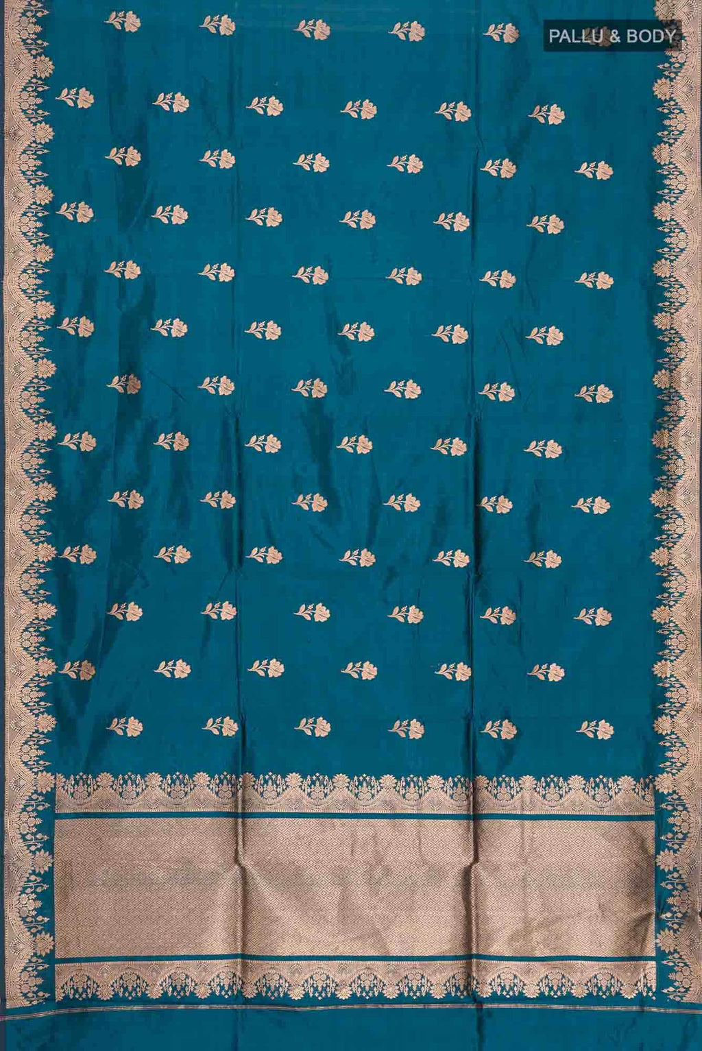 Blue Banarasi Katan Silk Saree