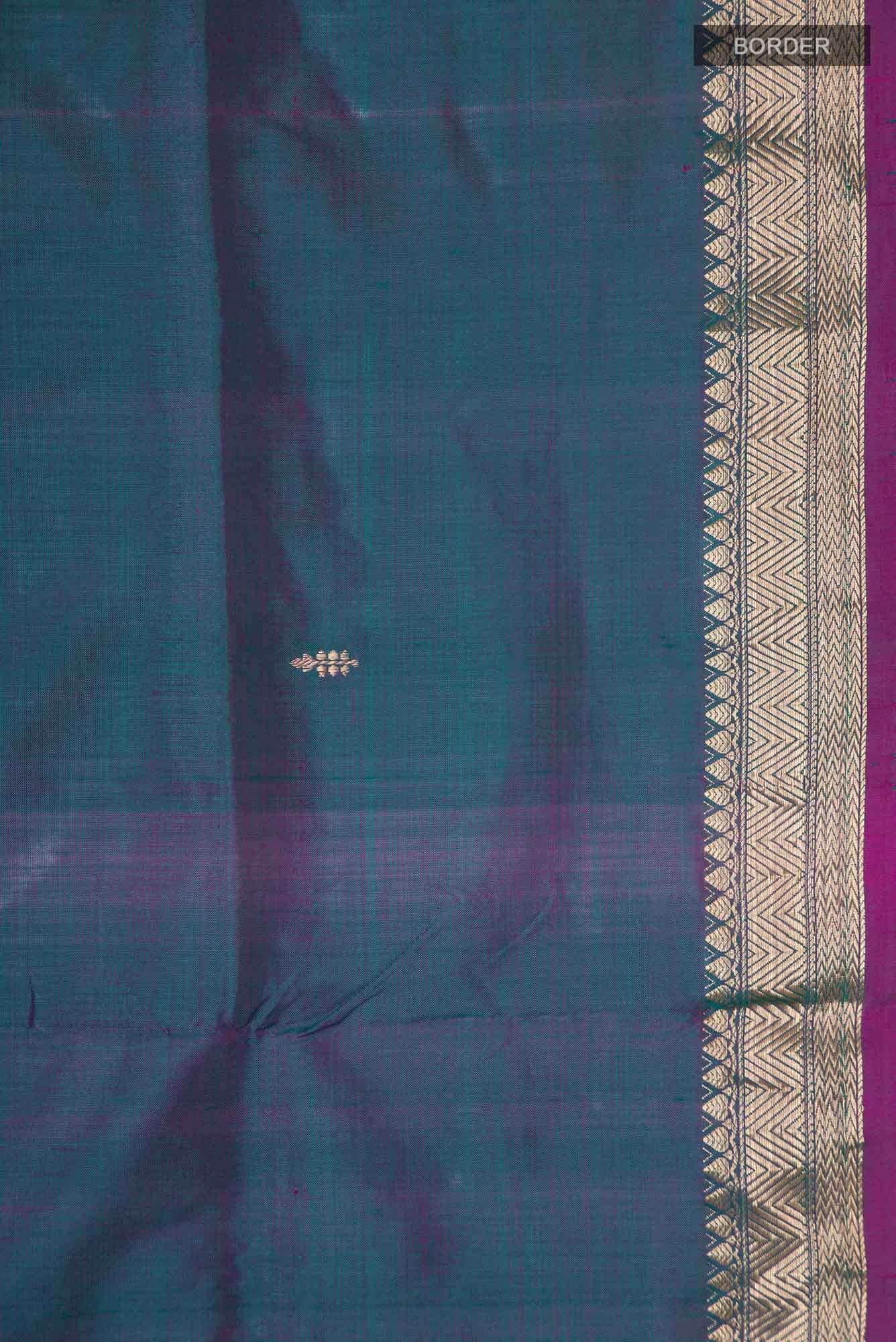 Blue Banarasi Katan Silk Saree