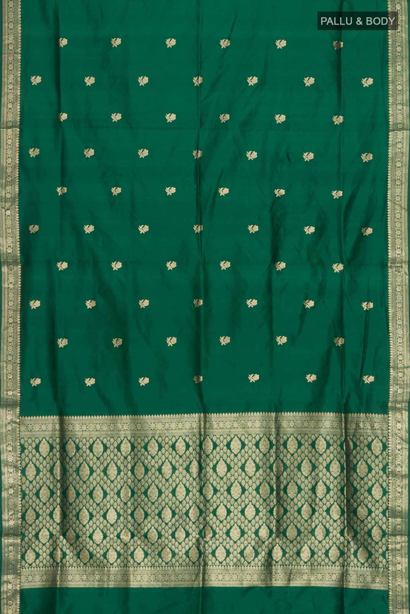 Green Banarasi Katan Silk Saree
