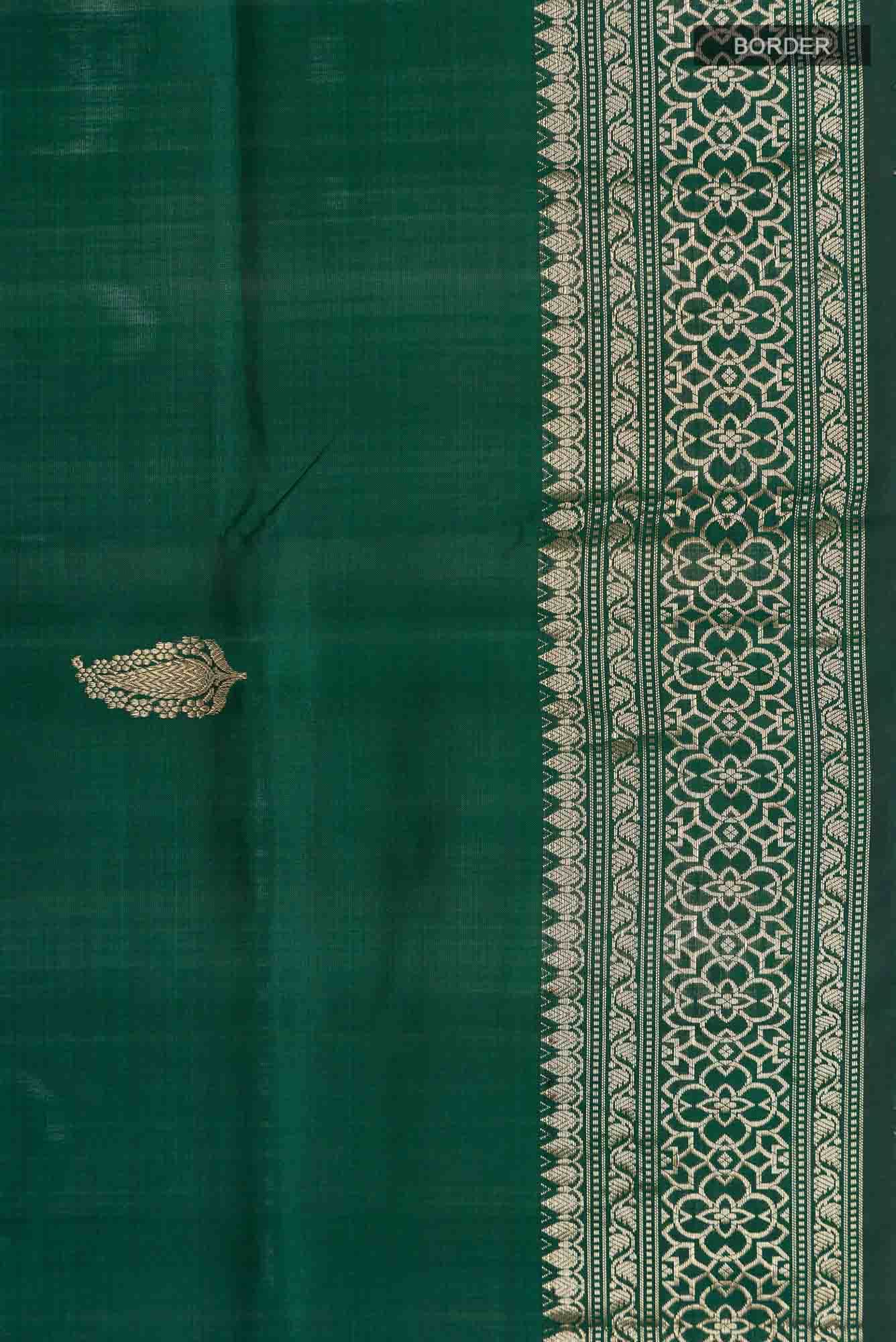 Green Banarasi Katan Silk Saree