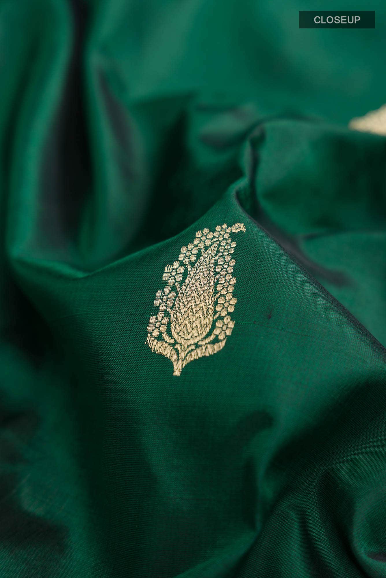 Green Banarasi Katan Silk Saree