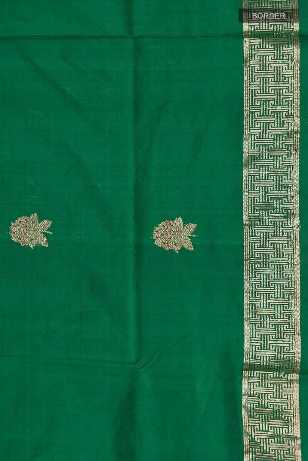 Green Banarasi Katan Silk Saree
