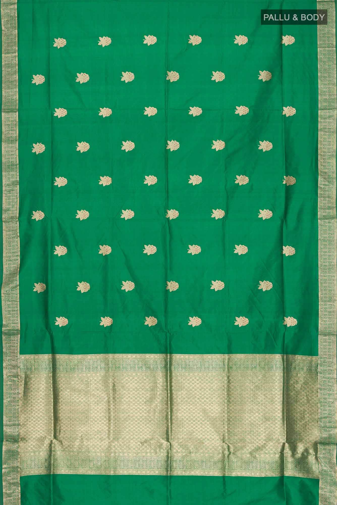 Green Banarasi Katan Silk Saree