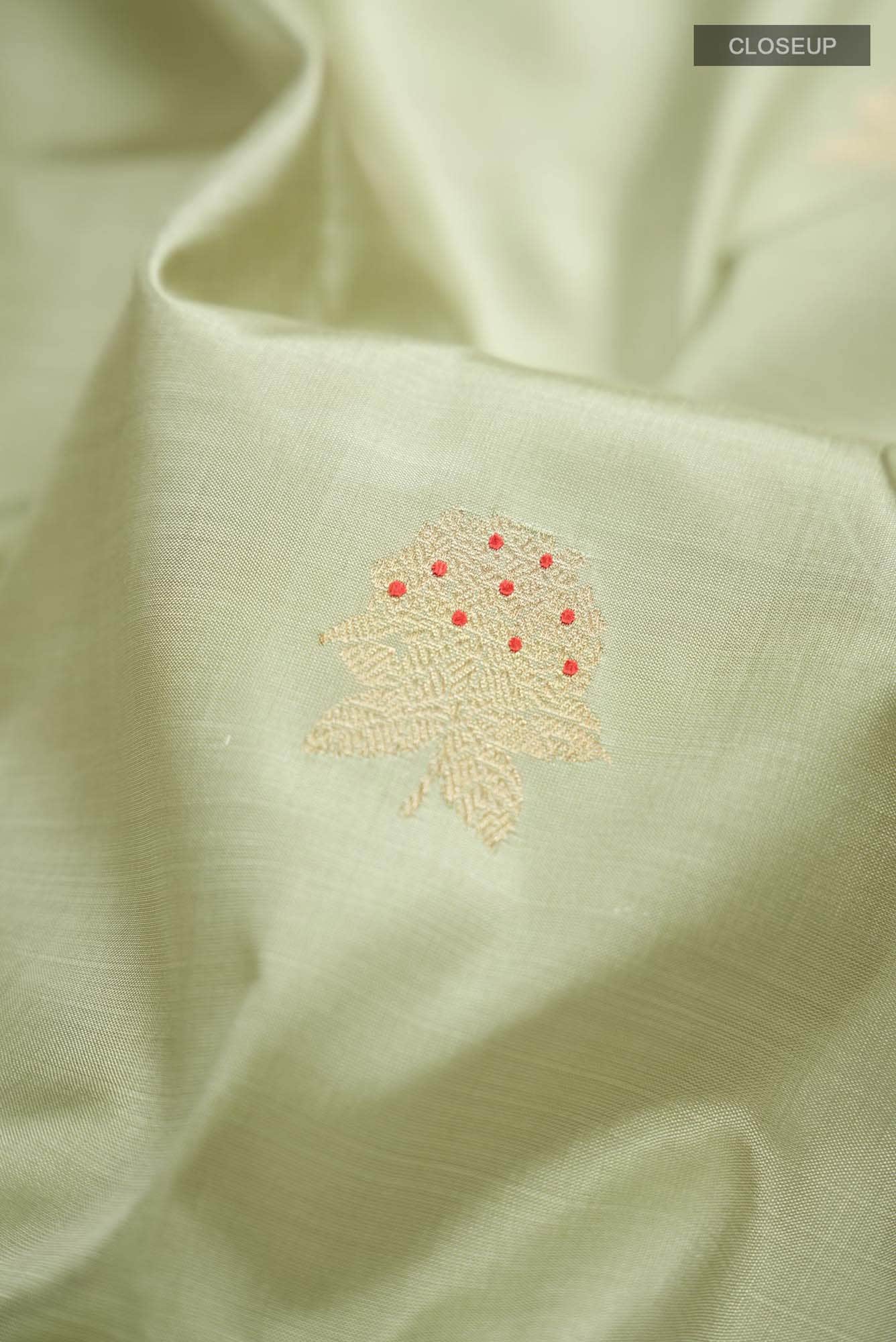 Green Banarasi Katan Silk Saree