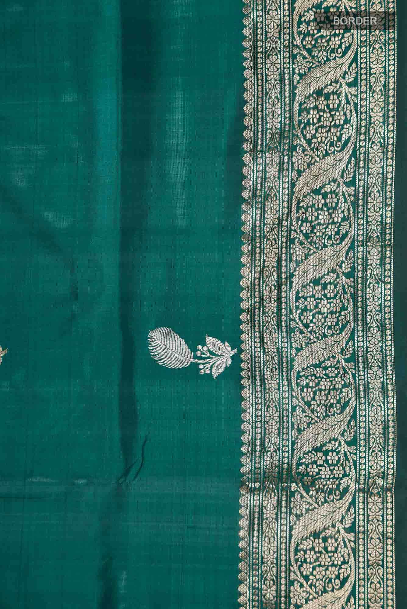 Green Banarasi Katan Silk Saree