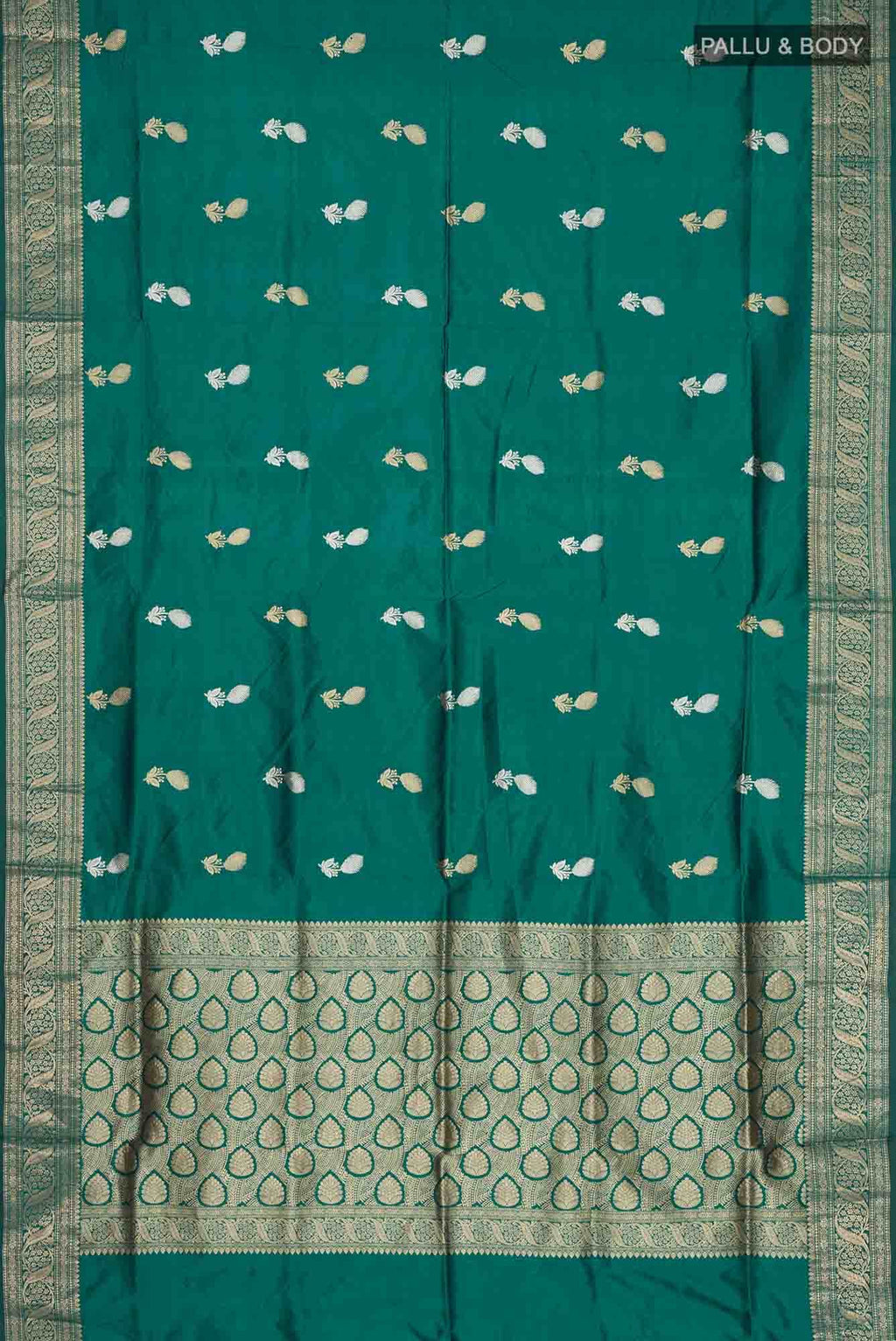Green Banarasi Katan Silk Saree