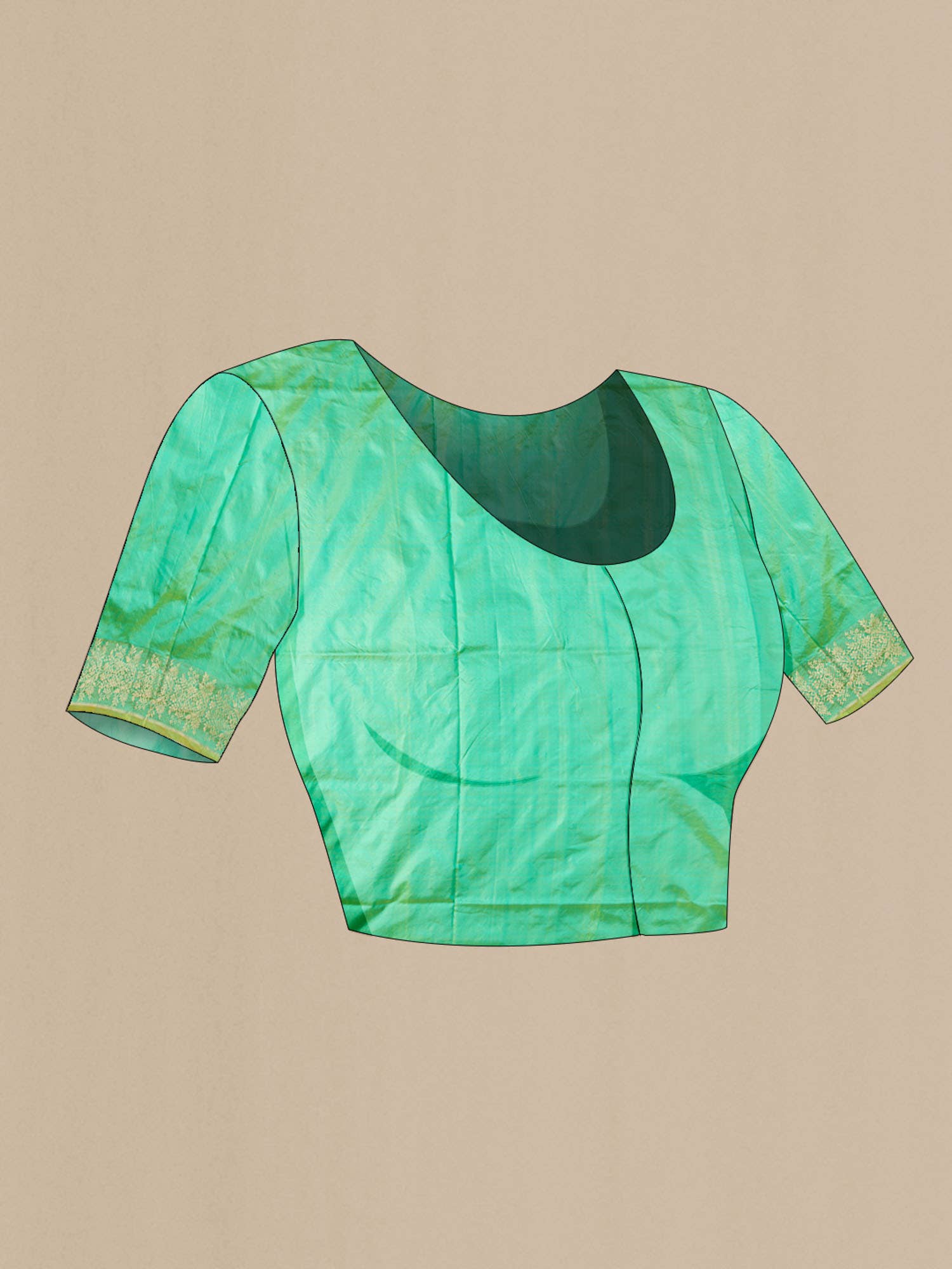 Green Banarasi Katan Silk Saree