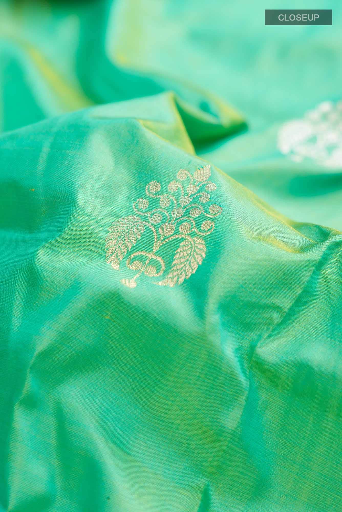 Green Banarasi Katan Silk Saree