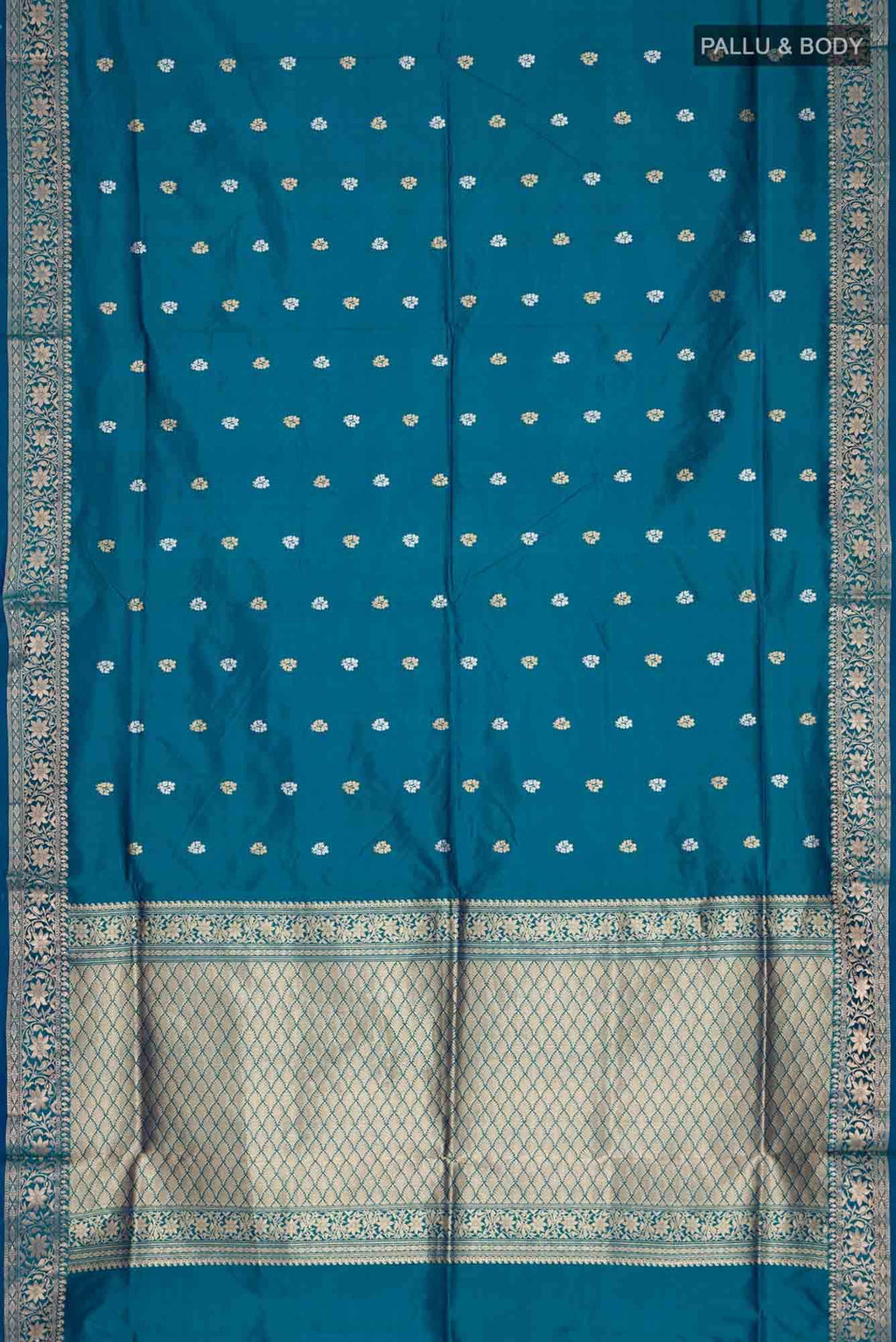 Blue Banarasi Katan Silk Saree