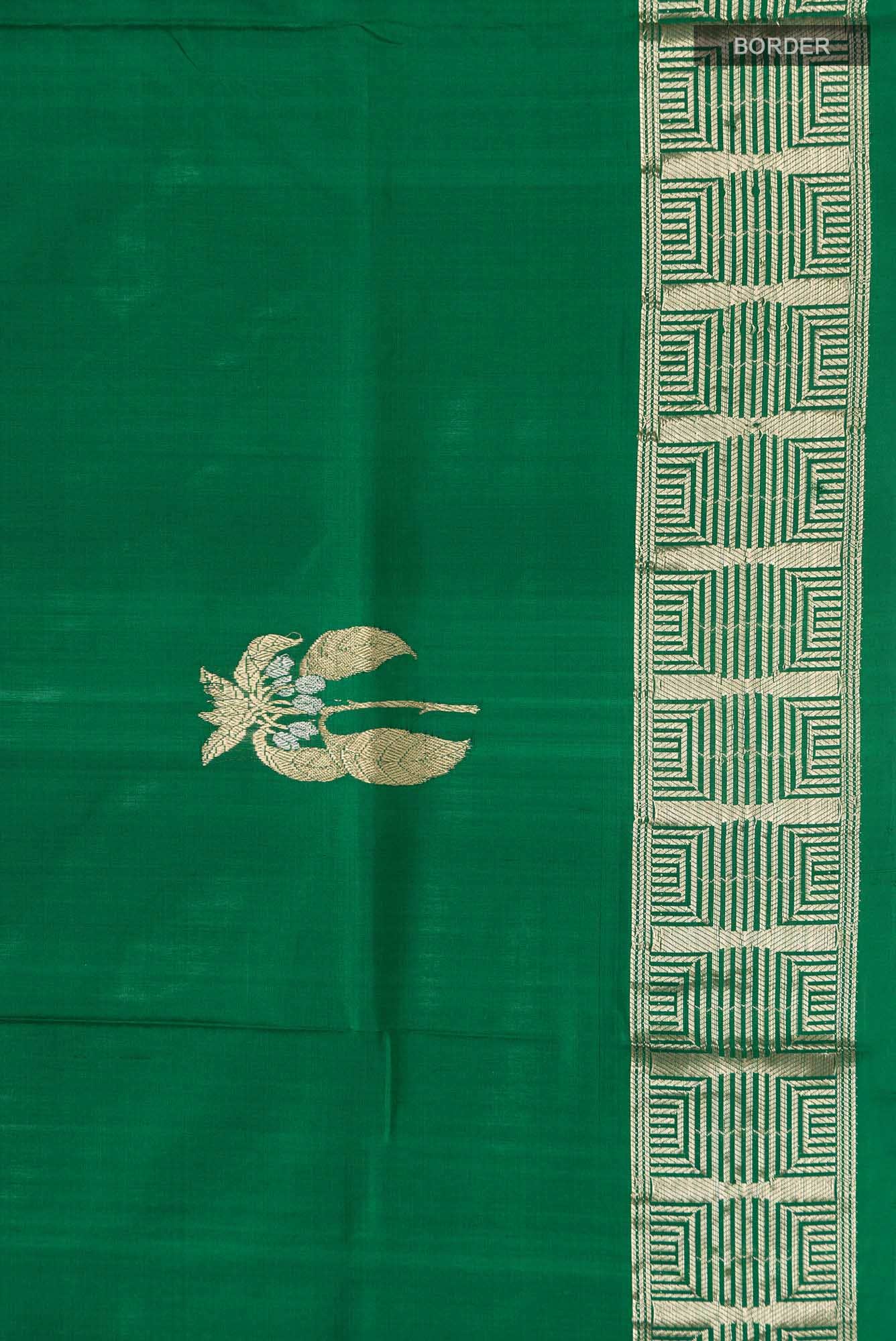 Green Banarasi Katan Silk Saree