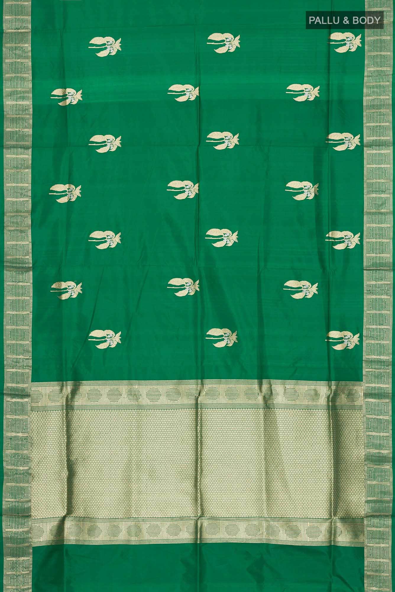Green Banarasi Katan Silk Saree