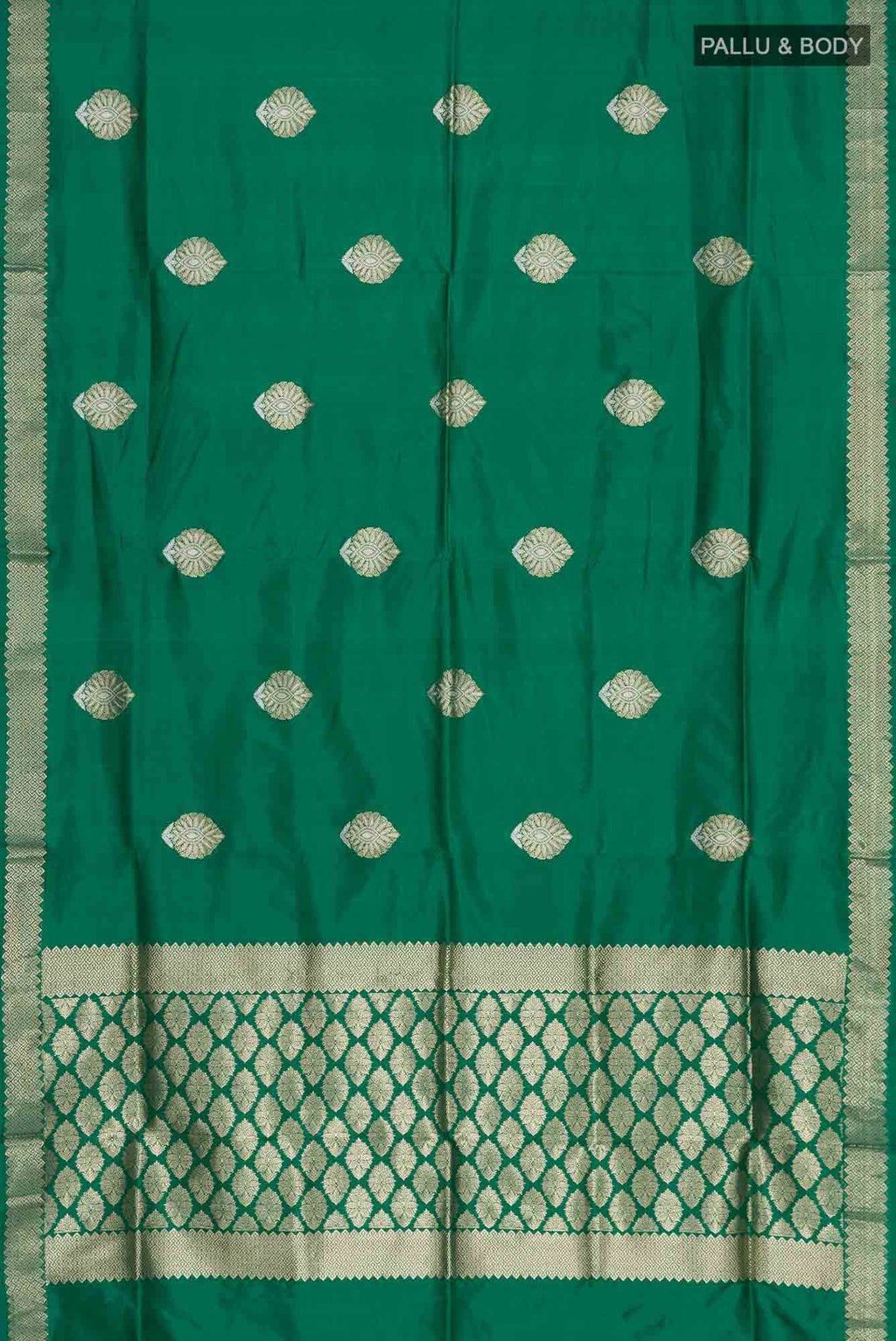 Green Banarasi Katan Silk Saree